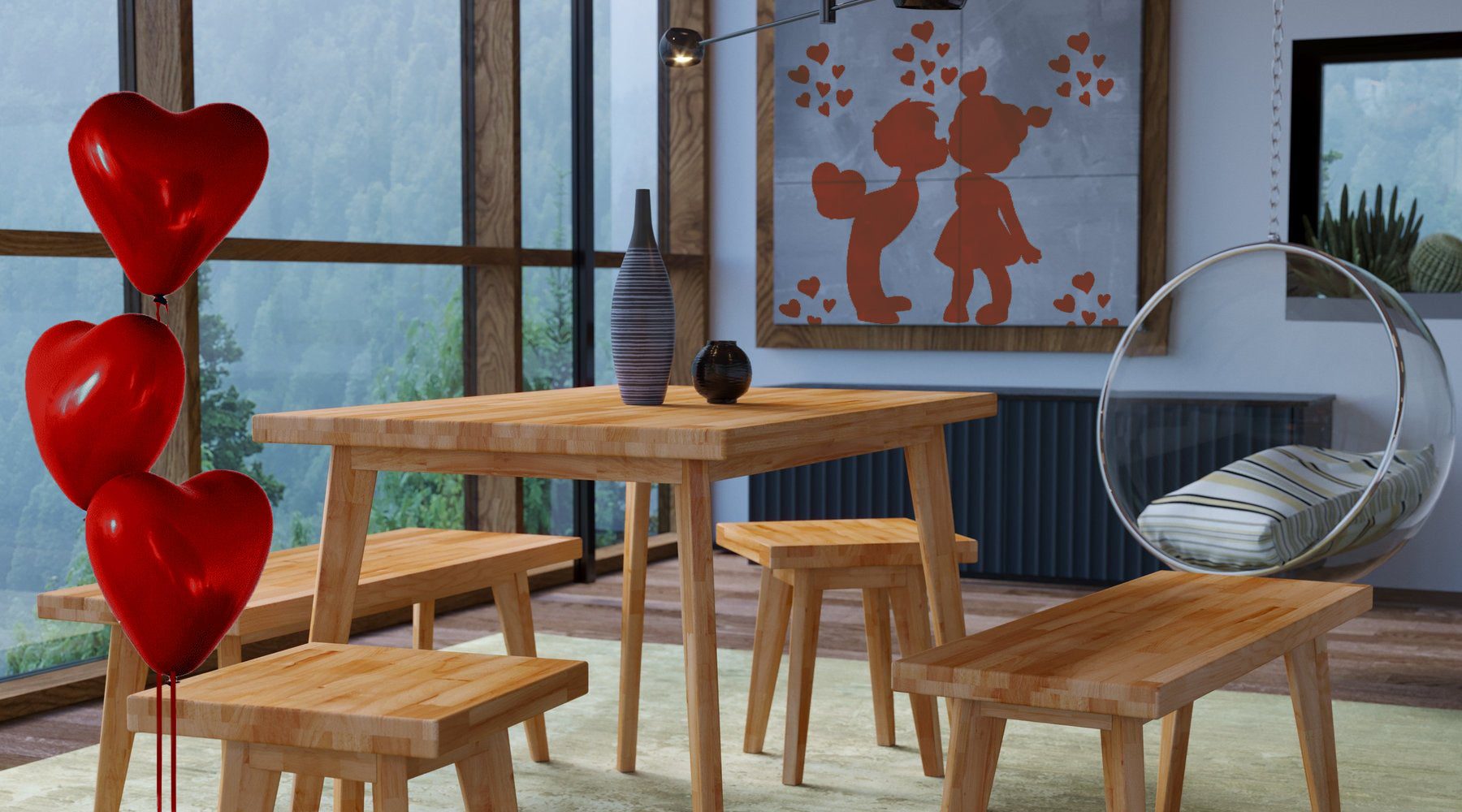 Інтер'єр на день Валентина