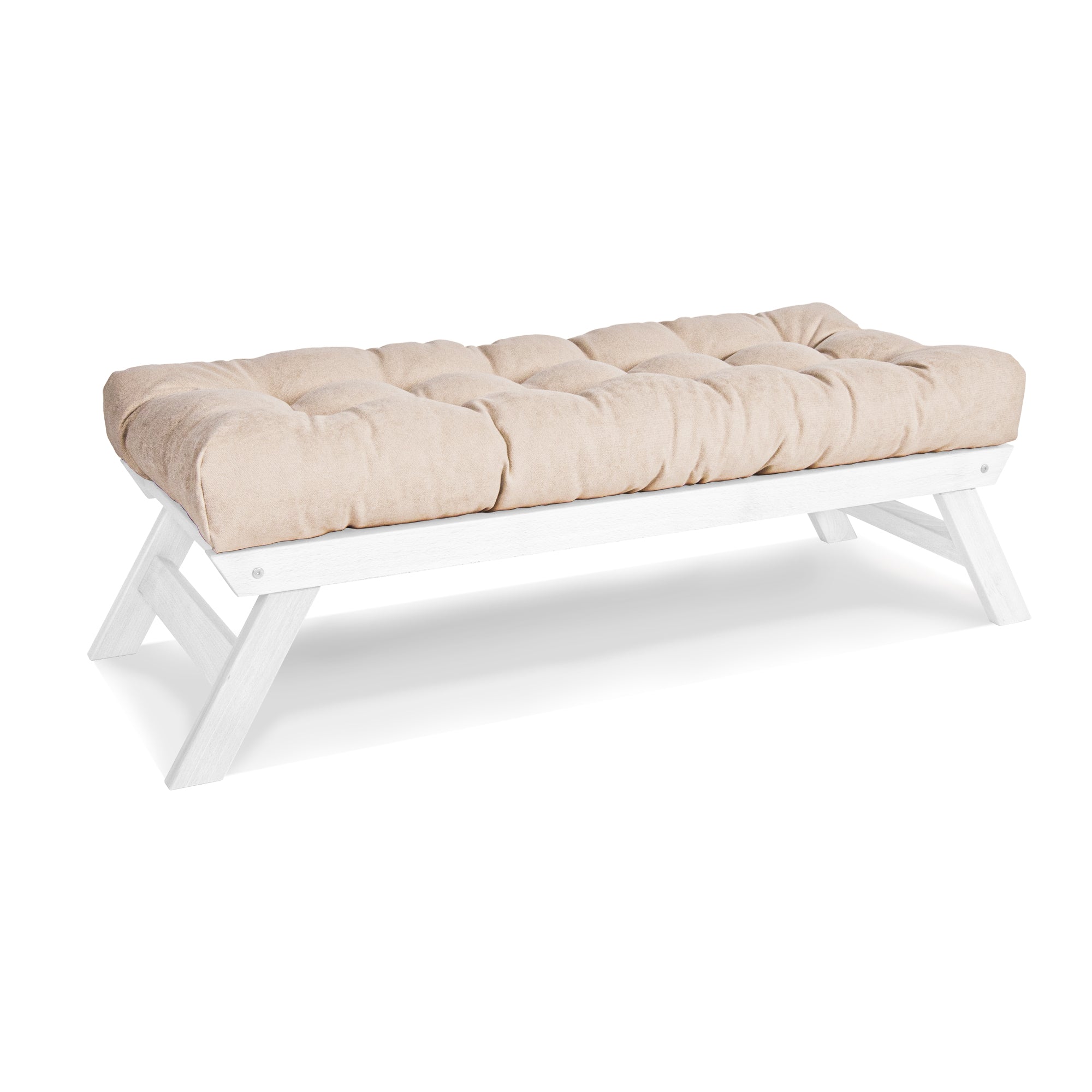 Лавка ALLEGRO, білого кольору - зображення 1