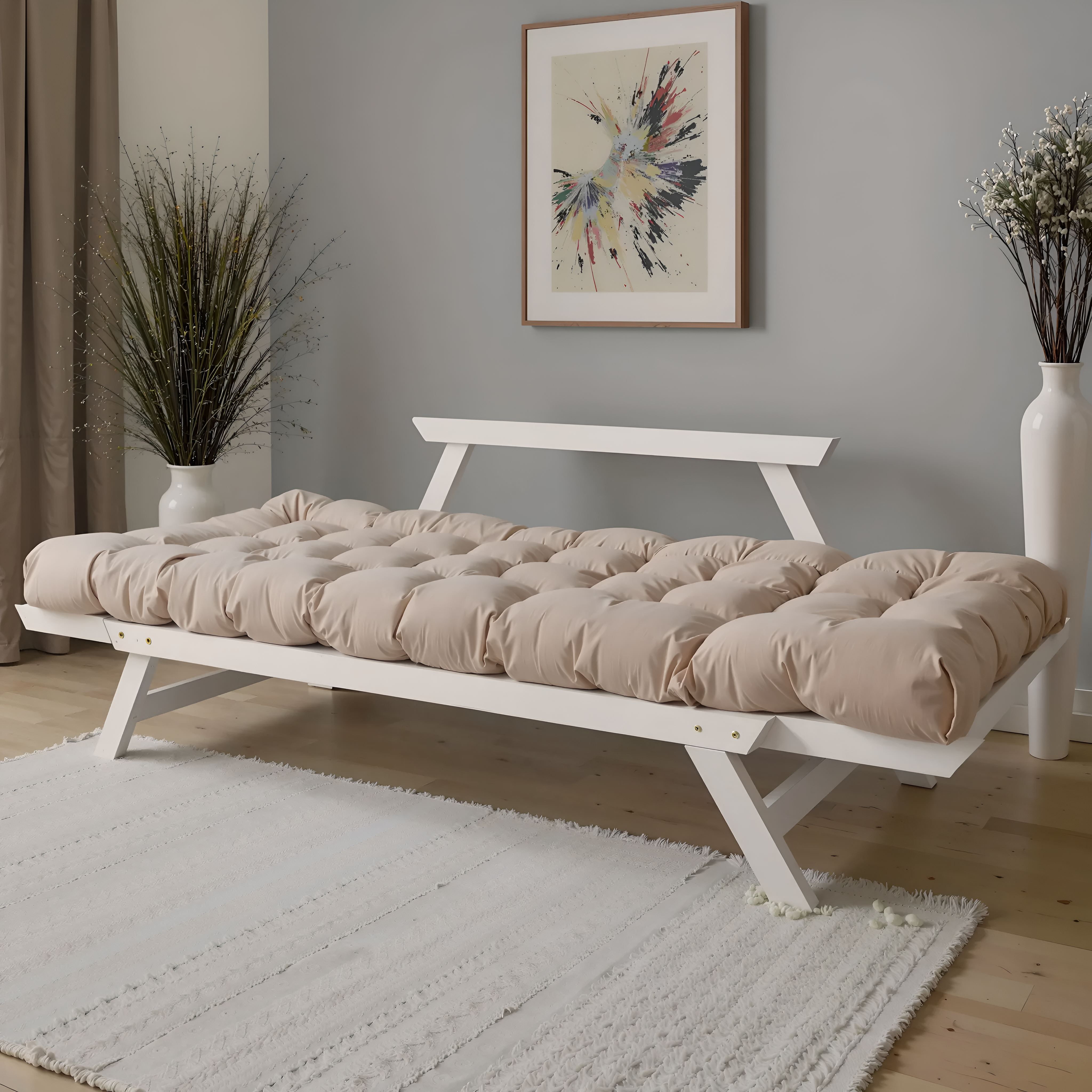 Диван-футон ALLEGRO, каркас белого цвета