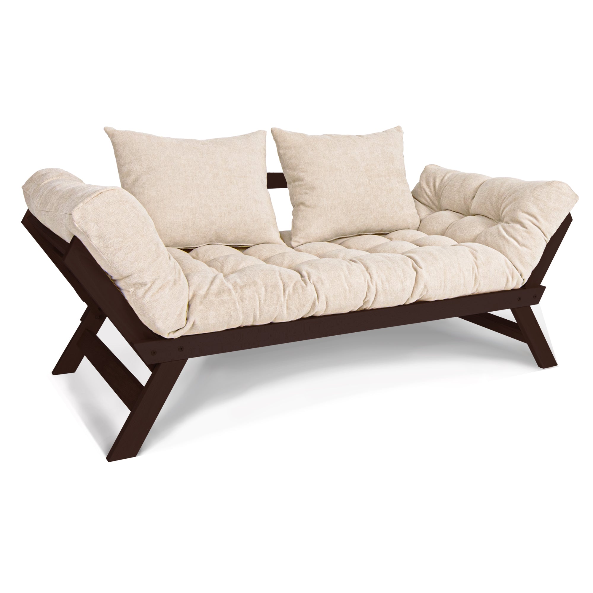 Диван-футон ALLEGRO, каркас шоколадного кольору - зображення 1