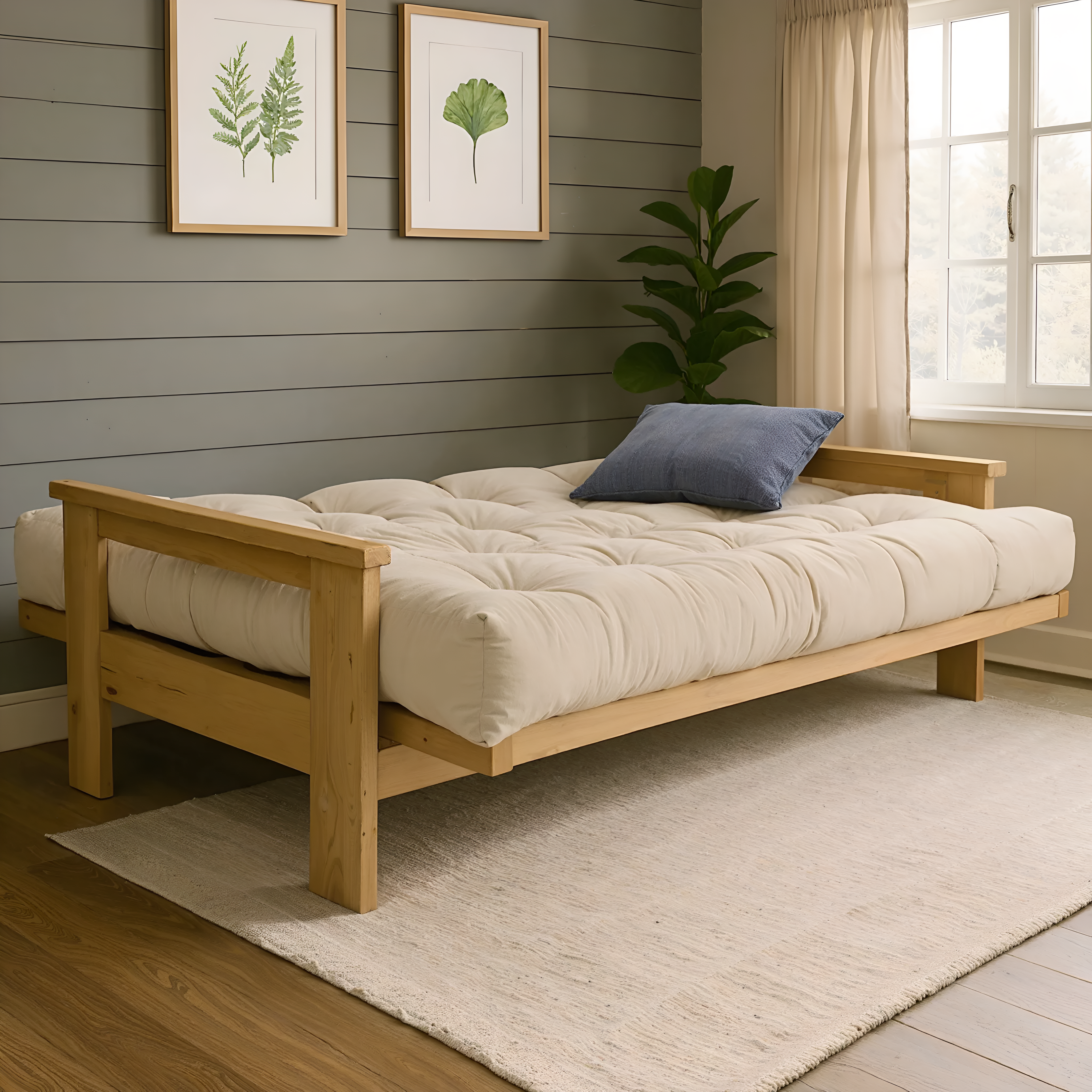 Розкладний диван-футон MEXICO, бук натурального кольору