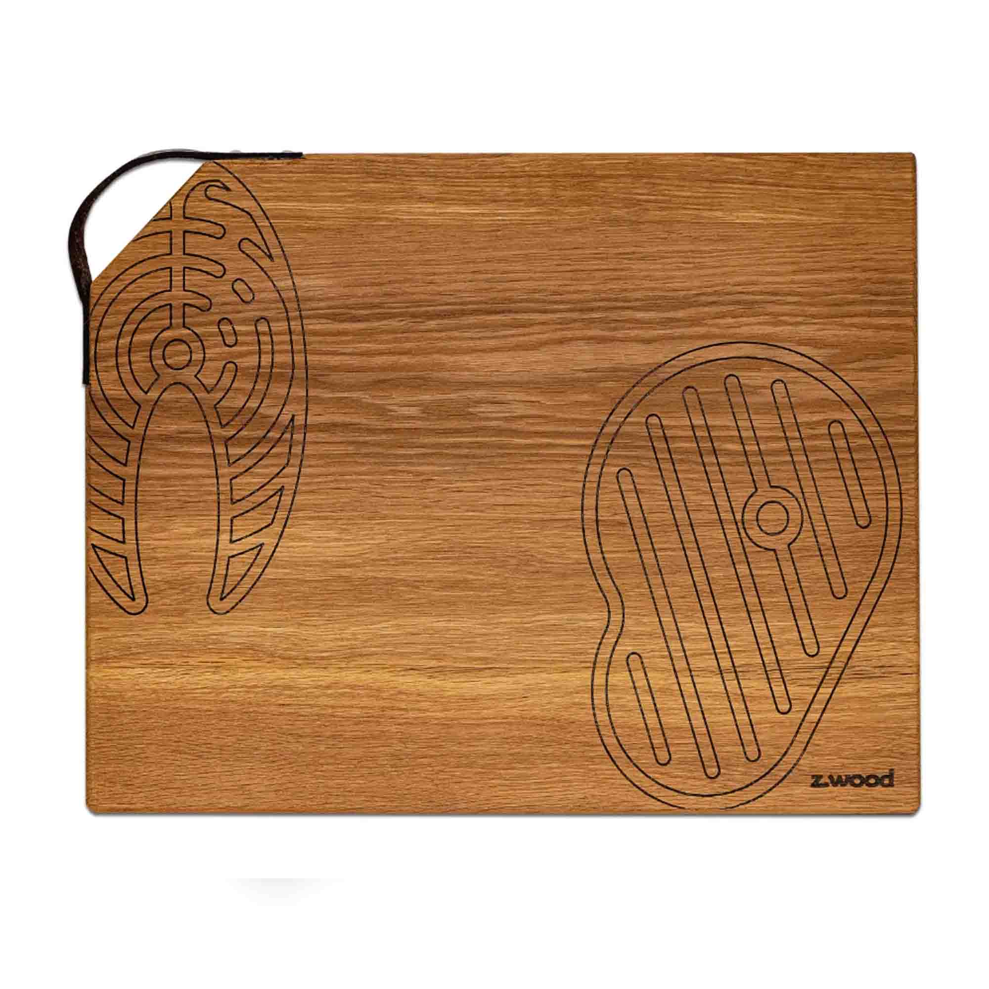 Дерев'яна кухонна дошка WOODBEST GRILL 40 х 30 см, з дуба - зображення 1