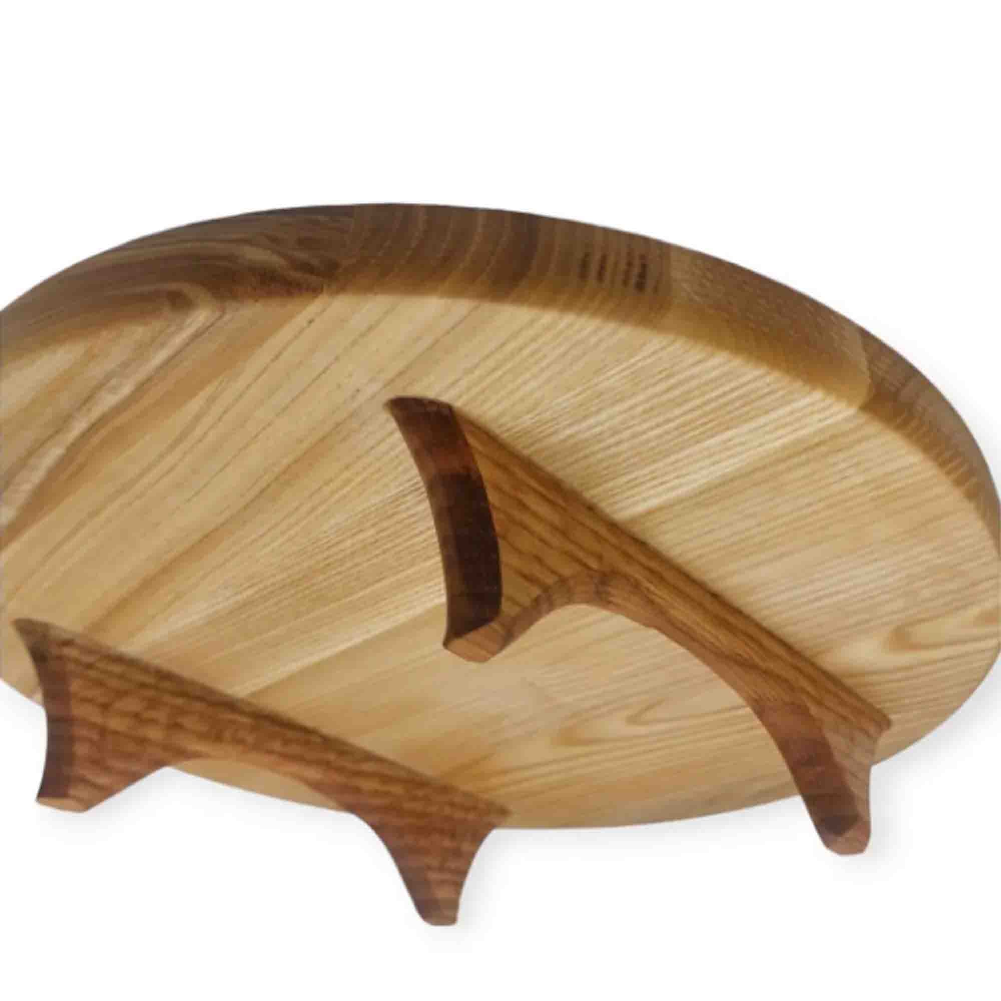 Дерев'яний піднос ВИШИВАНКА WOODBEST на ніжках для сервірування - зображення 2