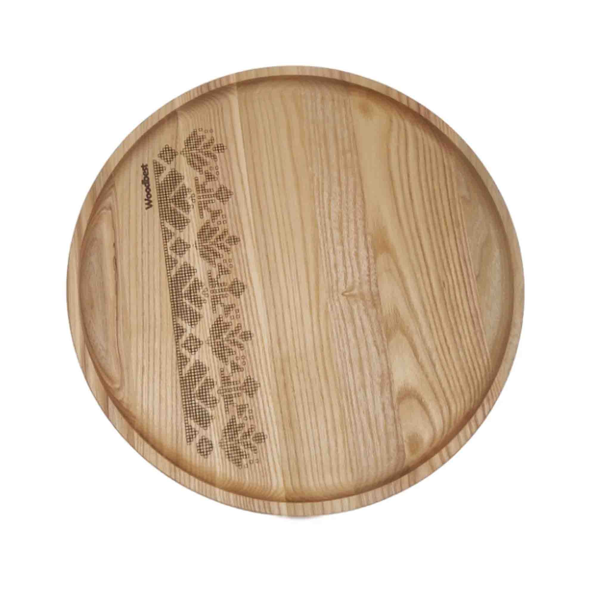 Дерев'яний піднос ВИШИВАНКА WOODBEST на ніжках для сервірування - зображення 1