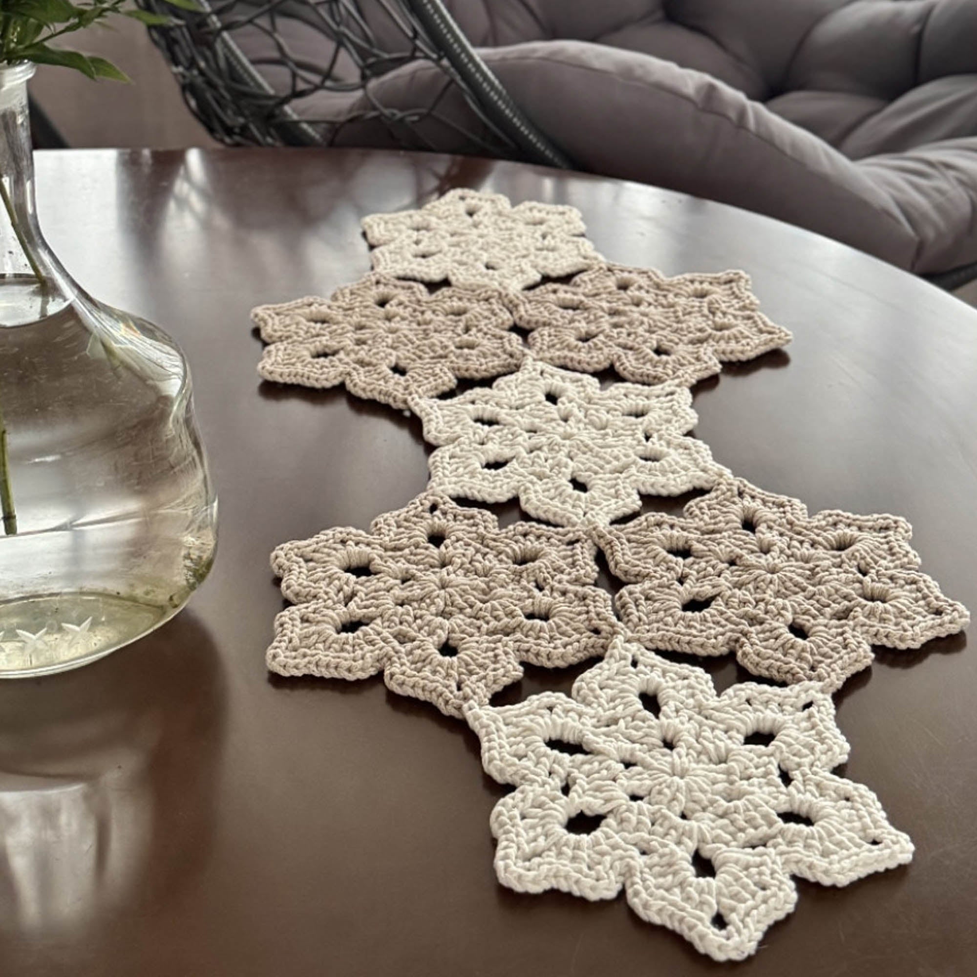 Доріжка ФЛОВЕРС, бежевий, молочний