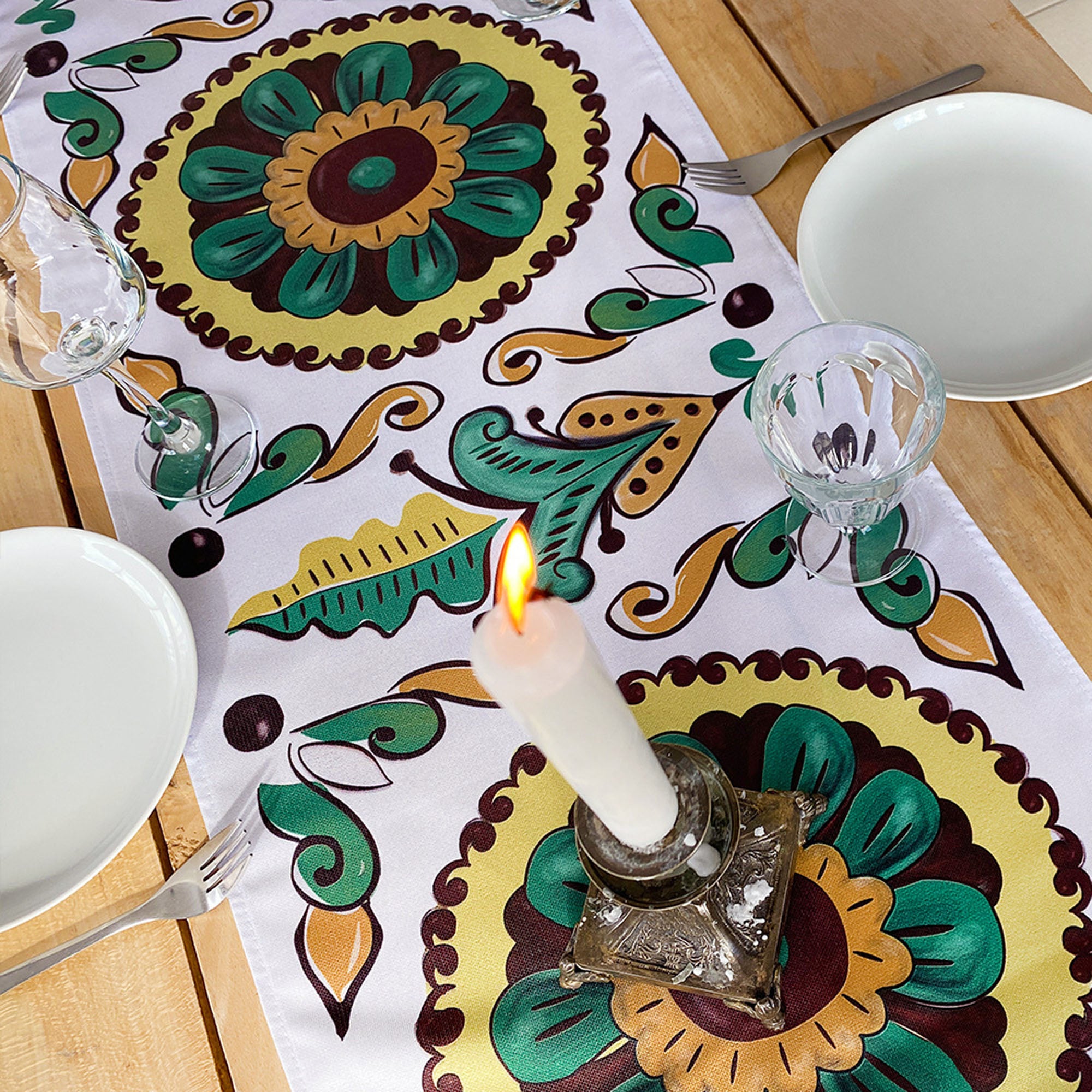 Доріжка на стіл КОЛО ЖИТТЯ (КОСІВСЬКІ МОТИВИ)