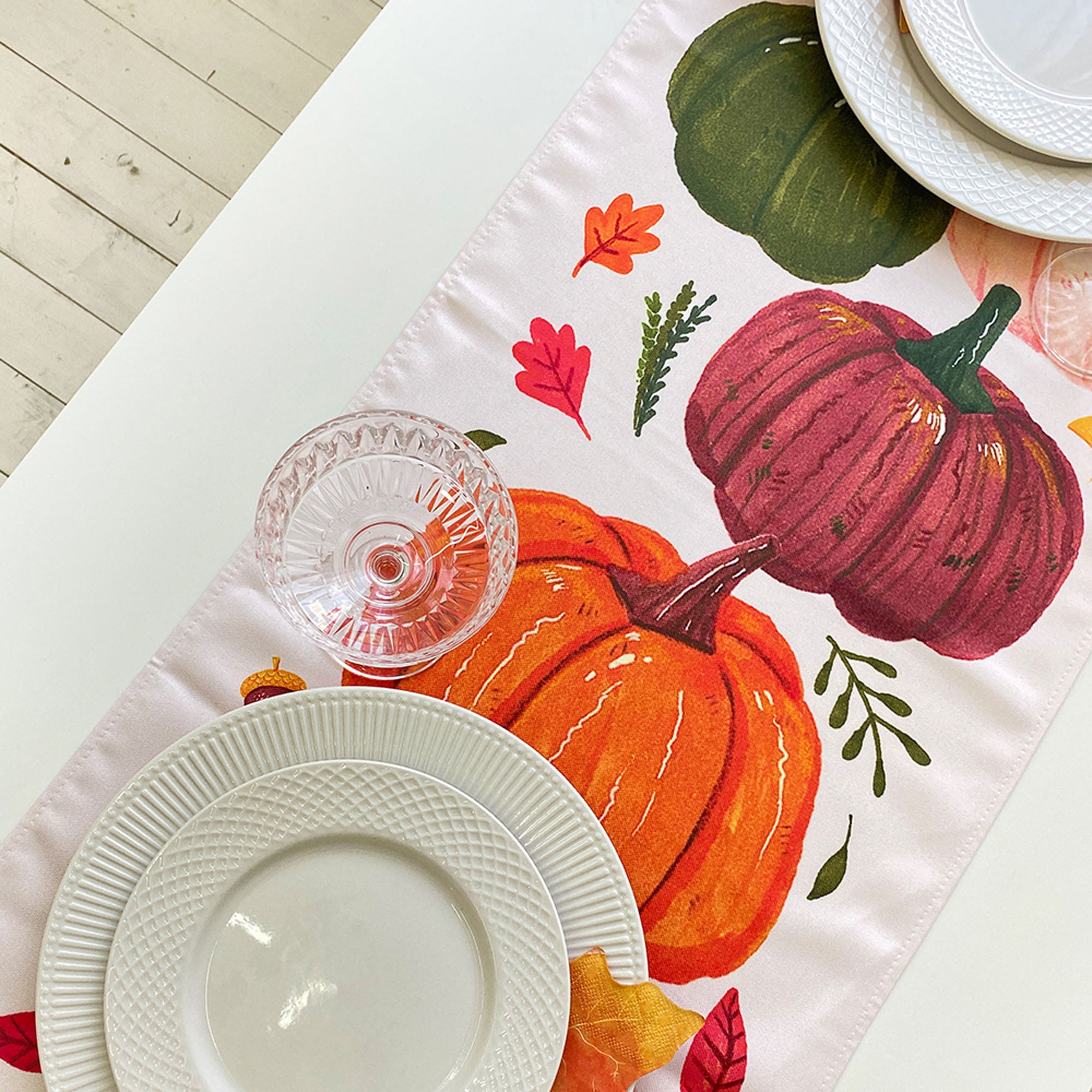 Доріжка на стіл КОЛЬОРОВІ ГАРБУЗИ