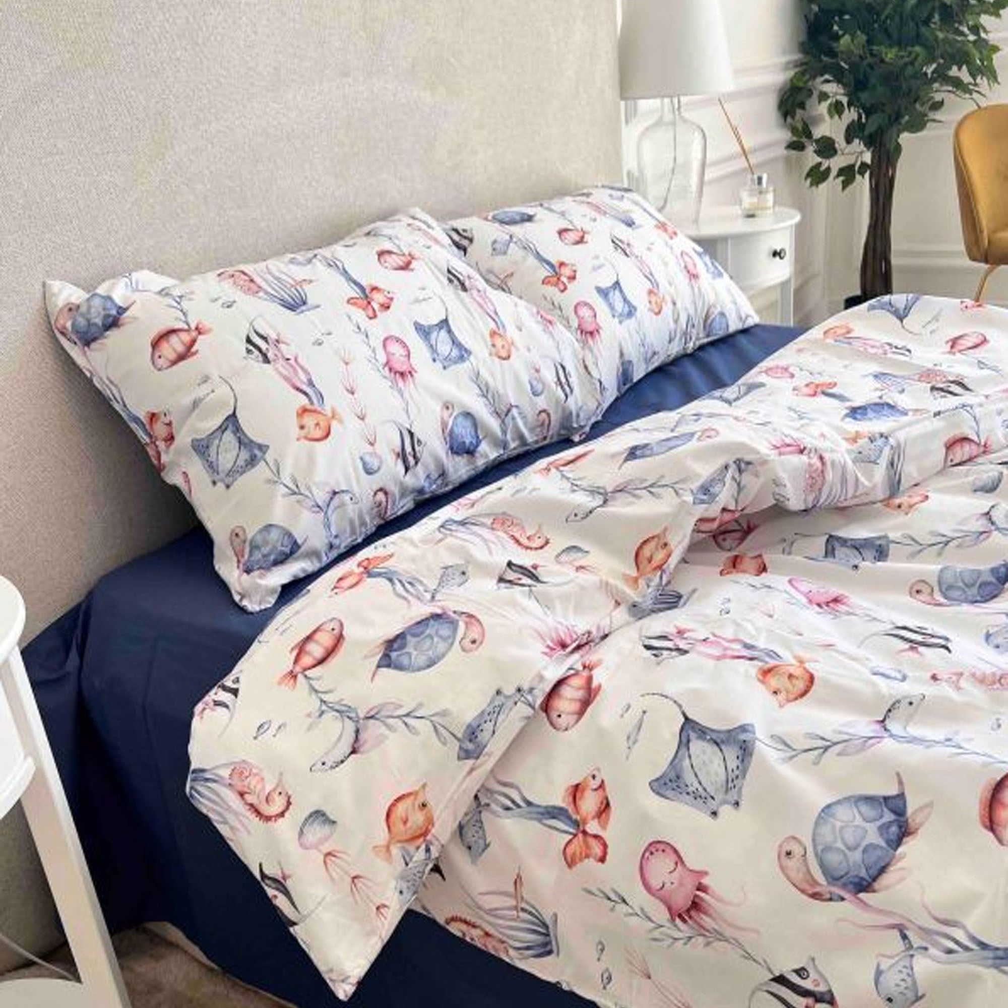 Дитяча постільна білизна SEA WORLD, поплін преміум