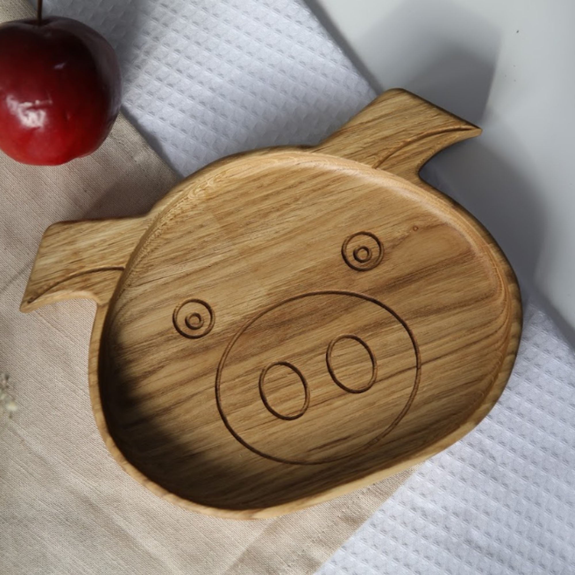 Дитяча тарілка КАБАНЧИК, з дерева