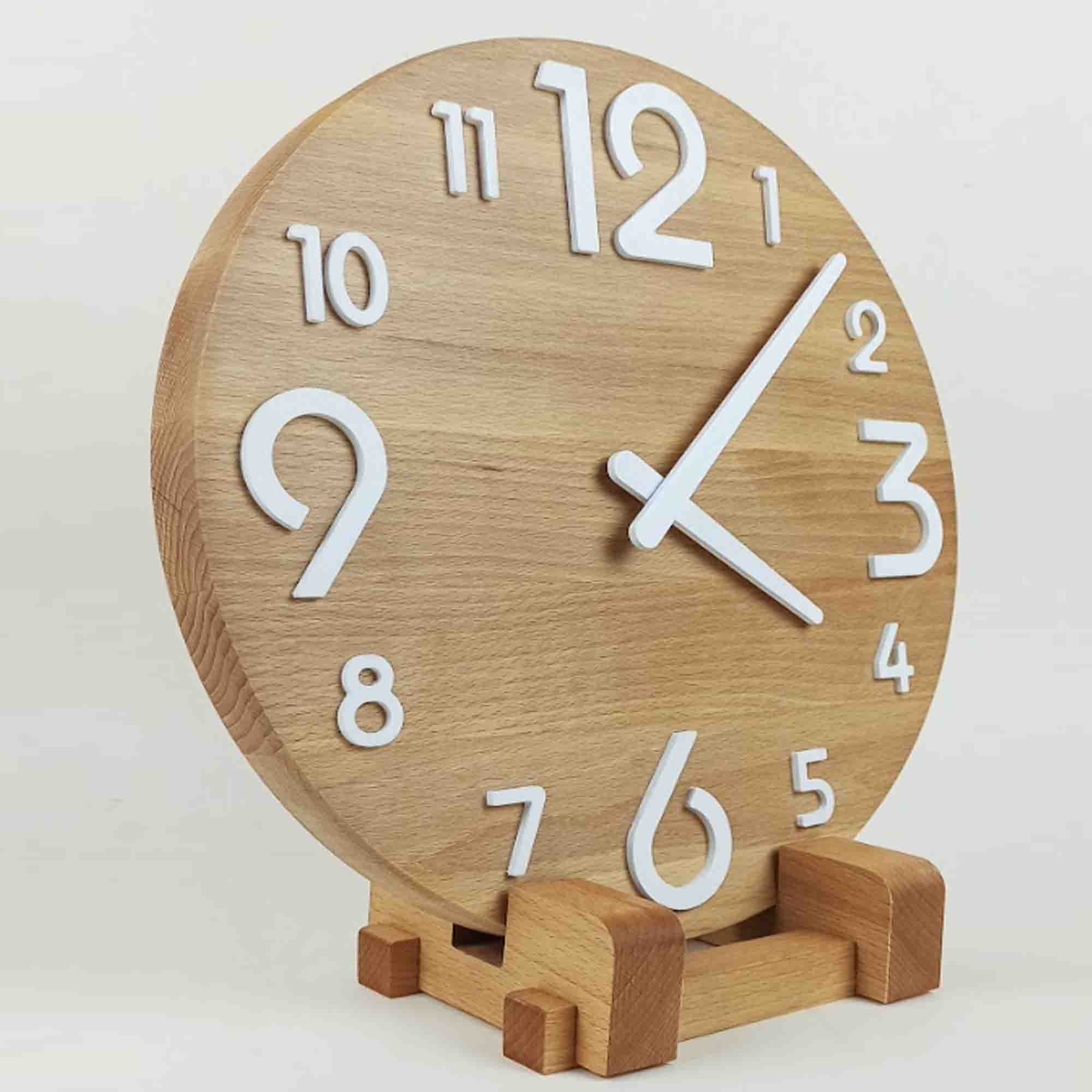 Настінний годинник WOODEN V з дерева - зображення 2