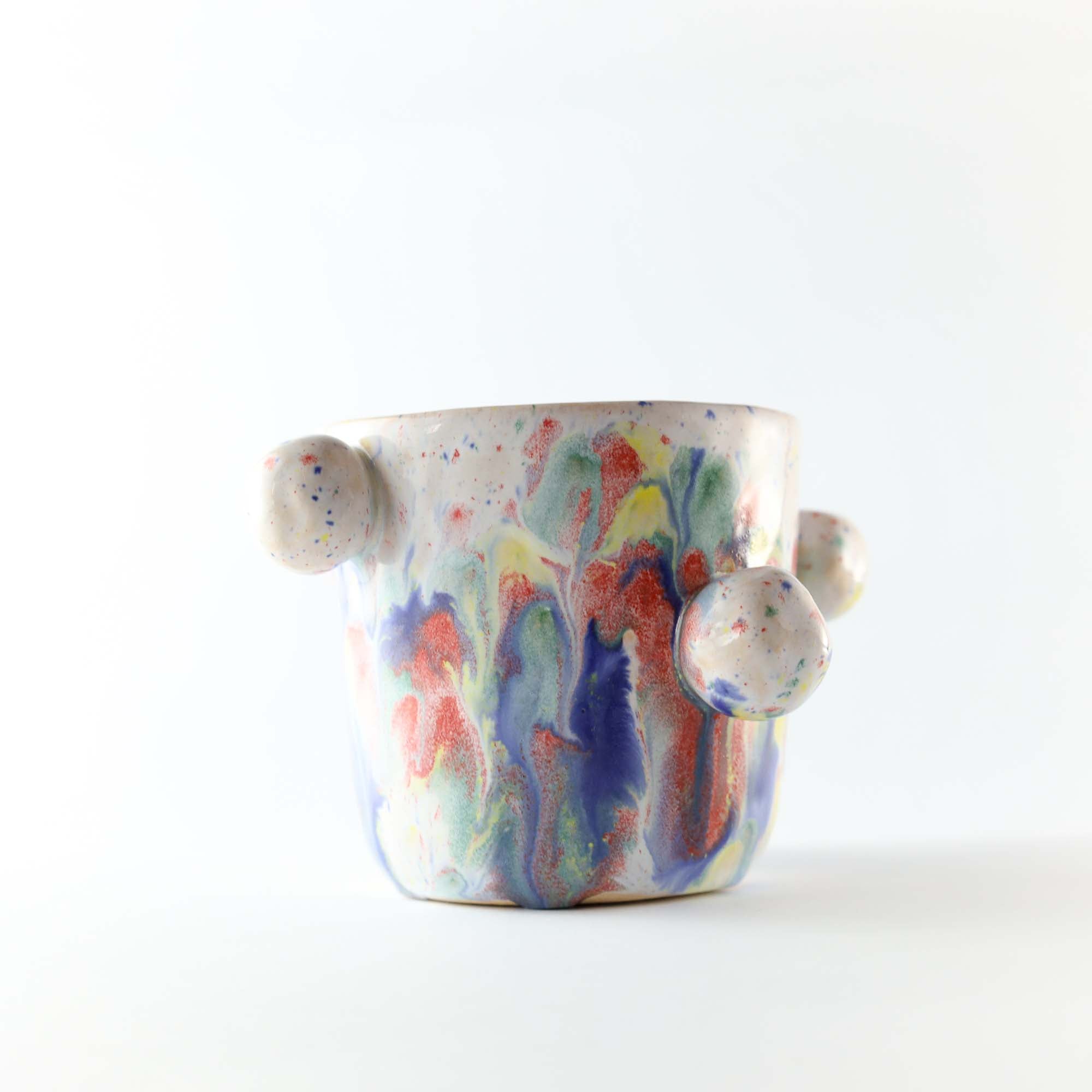 Горня керамічне HARLEKIN CUP 300 мл, глазур арлекін, ручна робота - зображення 1