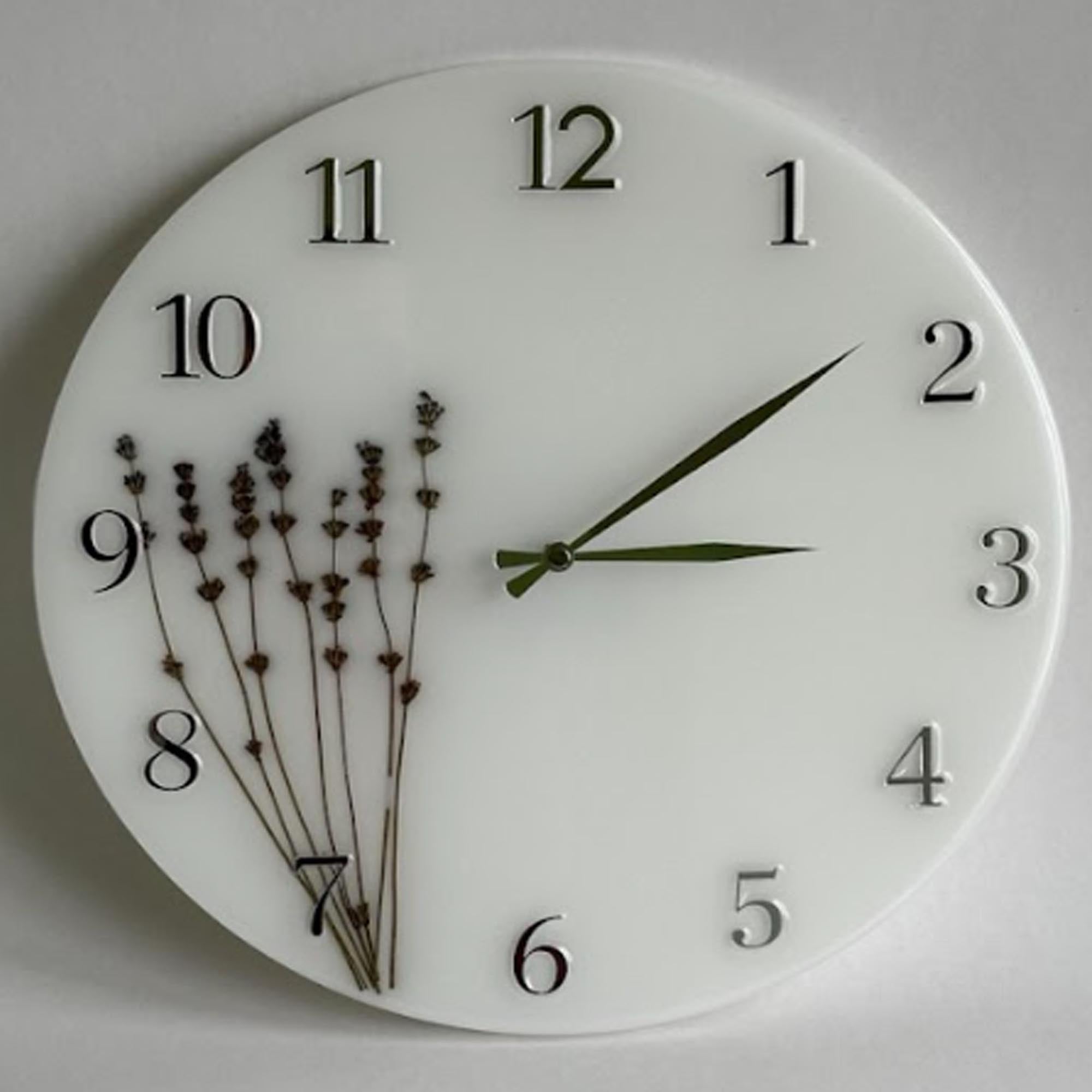 Годинник з епоксидної смоли, лаванда