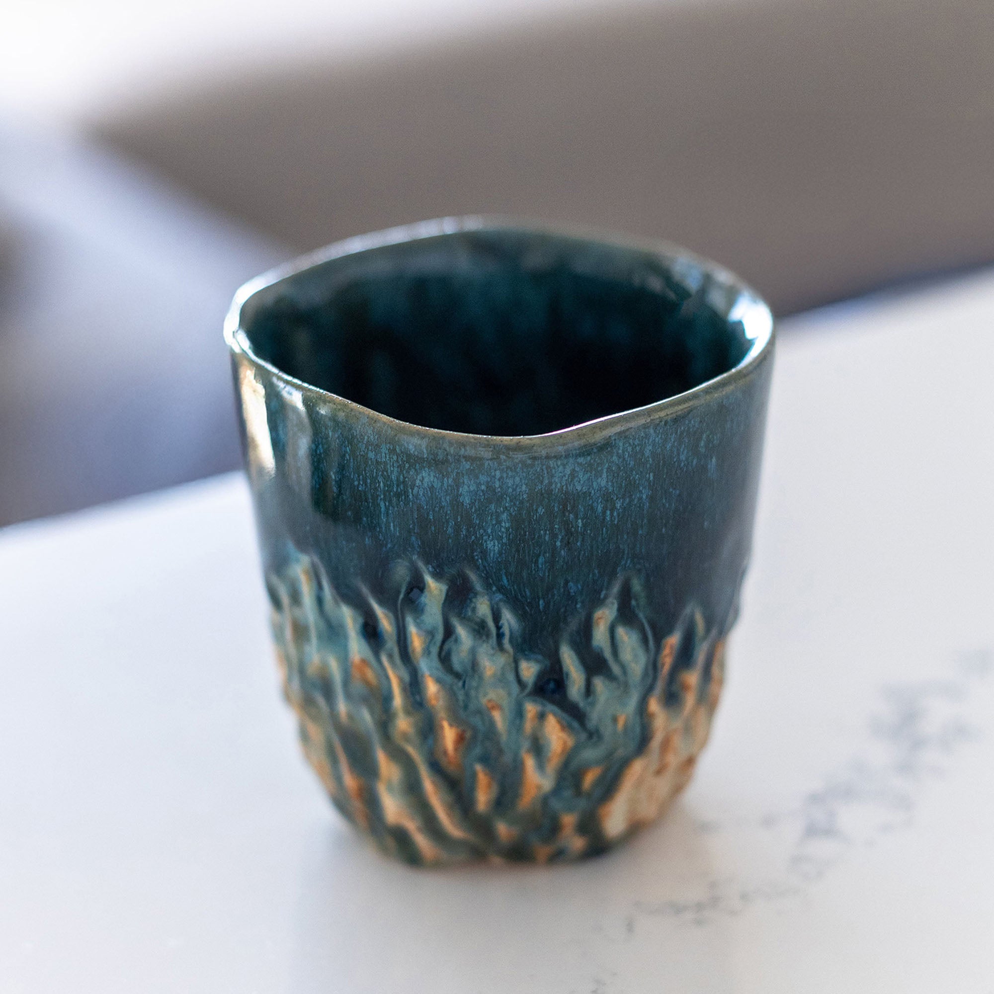 Горня керамічне БУХТА, глазур, ручна робота 300 мл