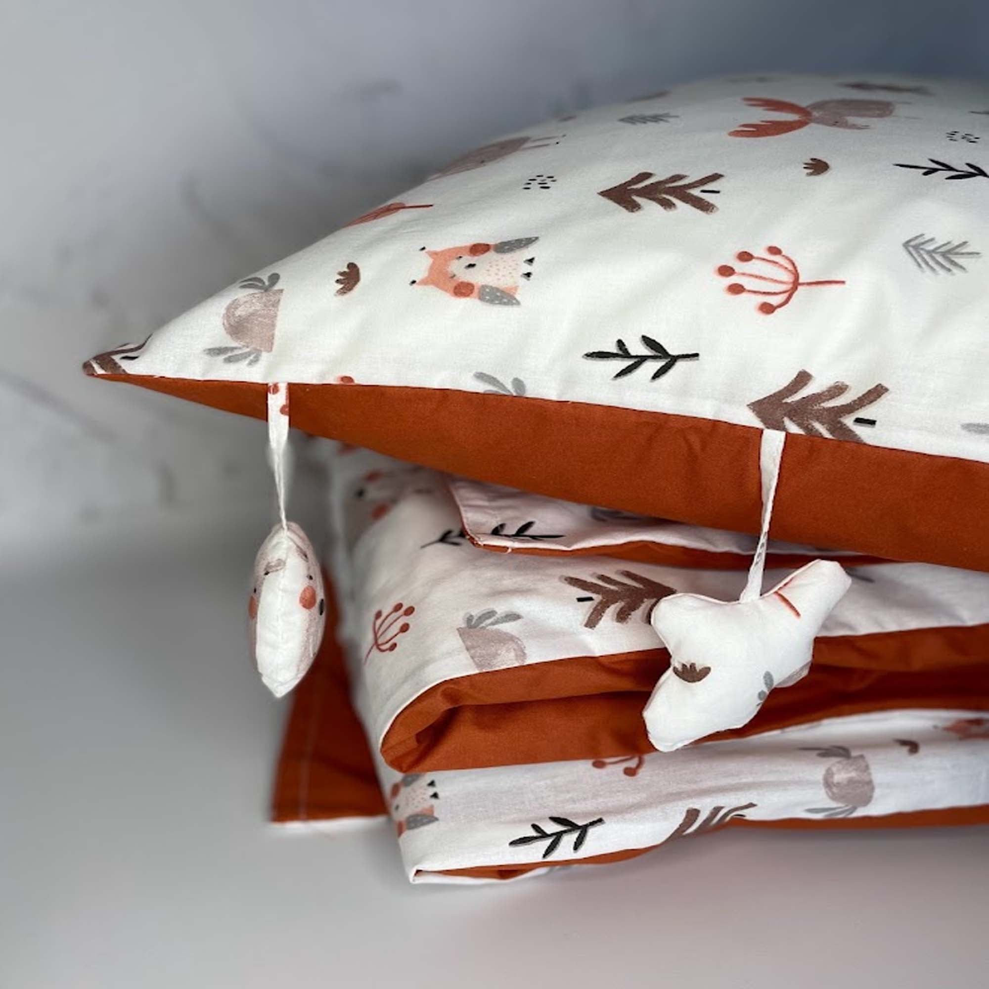 Дитячий комплект постільної білизни ЛІСОВІ ЖИТЕЛІ, помаранчевий - зображення 1