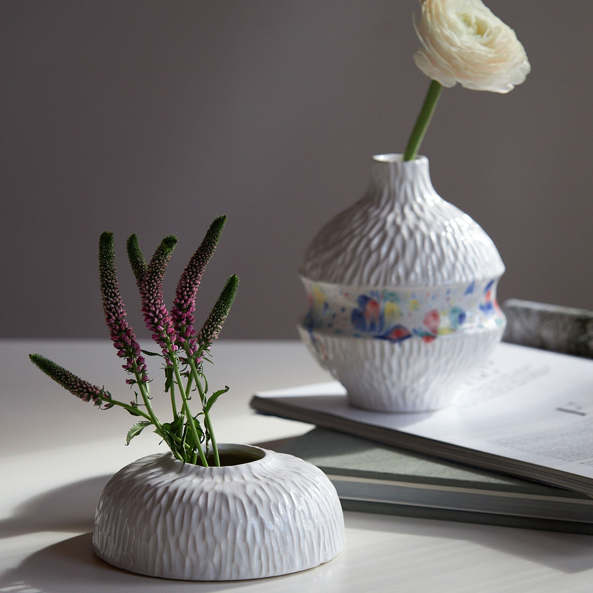 Комплкет із двух ваз АРЛЕКІН, ручної роботи