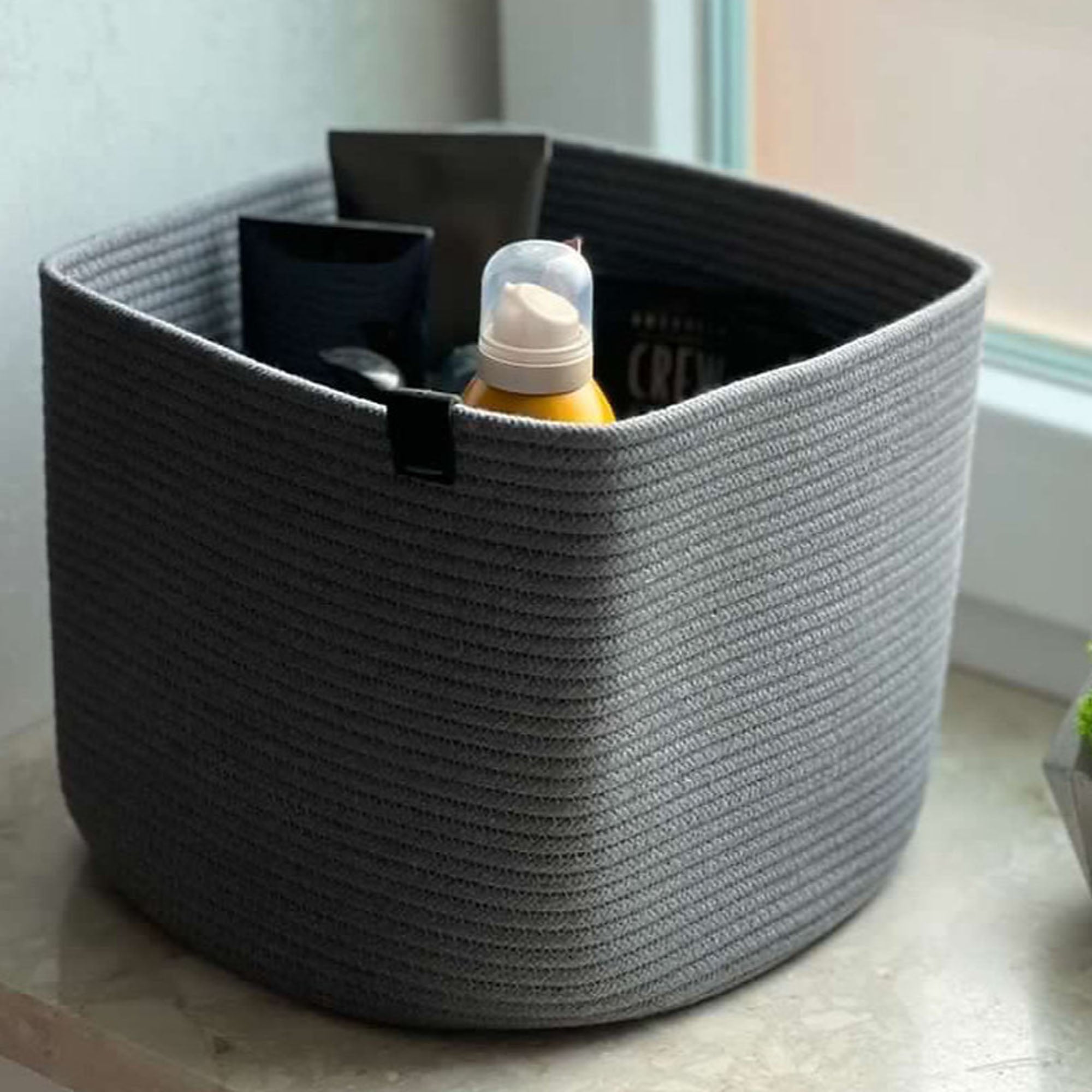 Корзина, 25х25х19 см, темно-серый