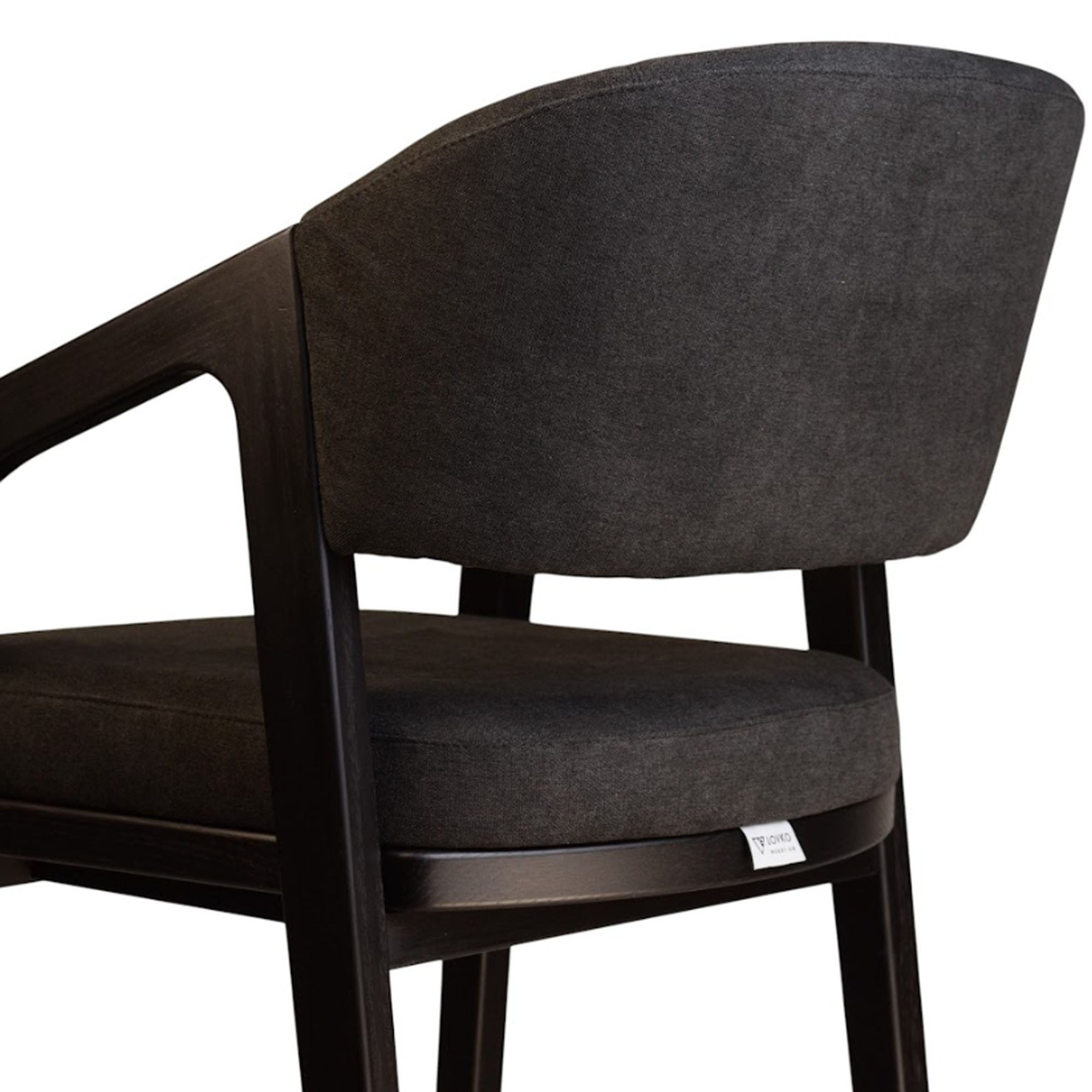 Крісло барне OTIS з дуба, чорний