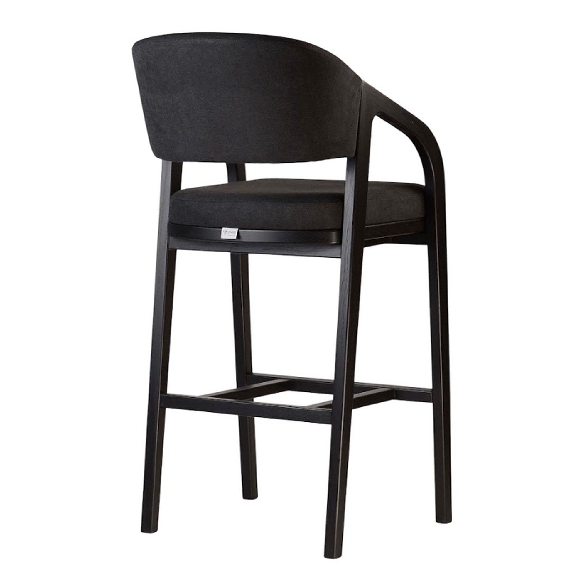 Крісло барне OTIS з дуба, чорний