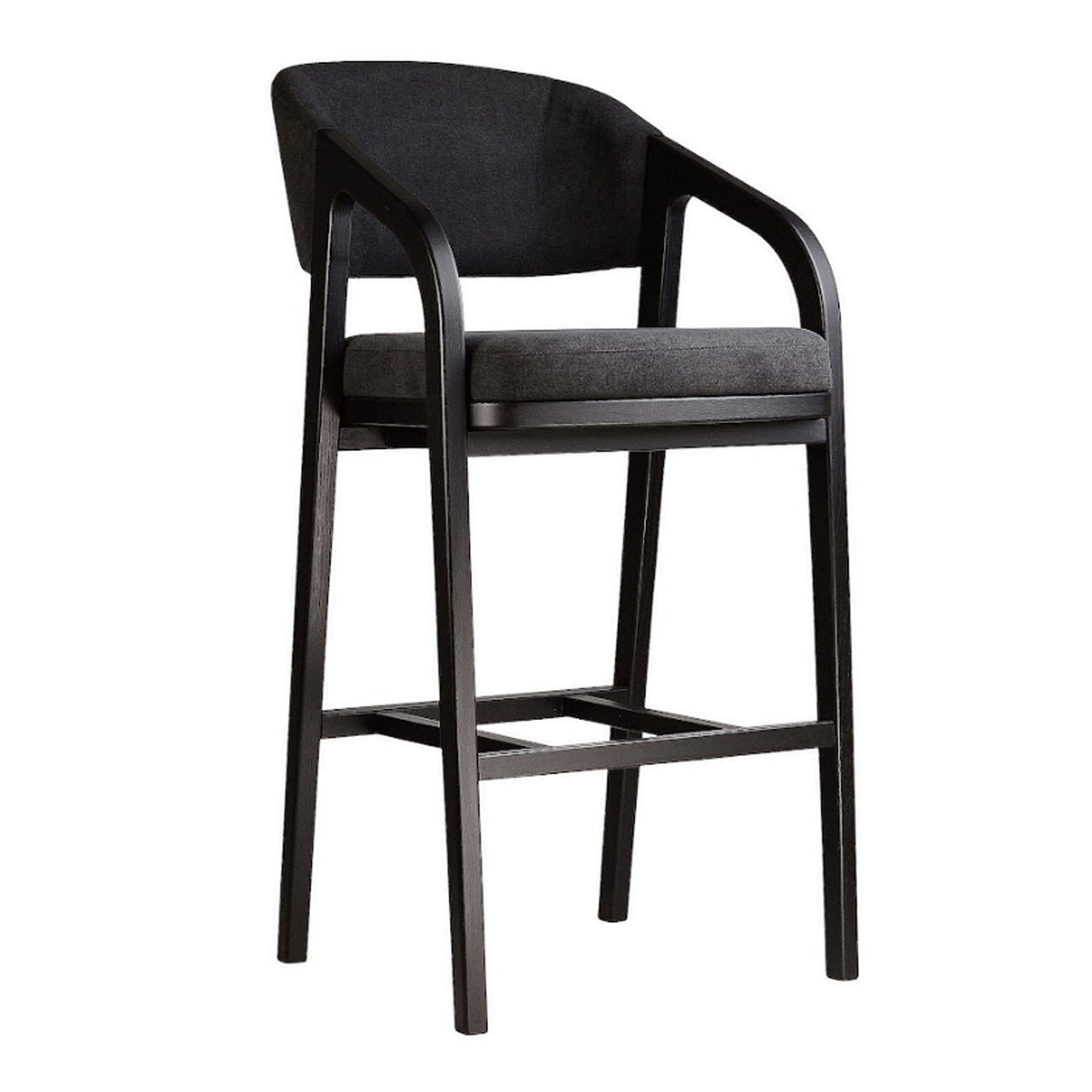 Крісло барне OTIS з дуба, чорний