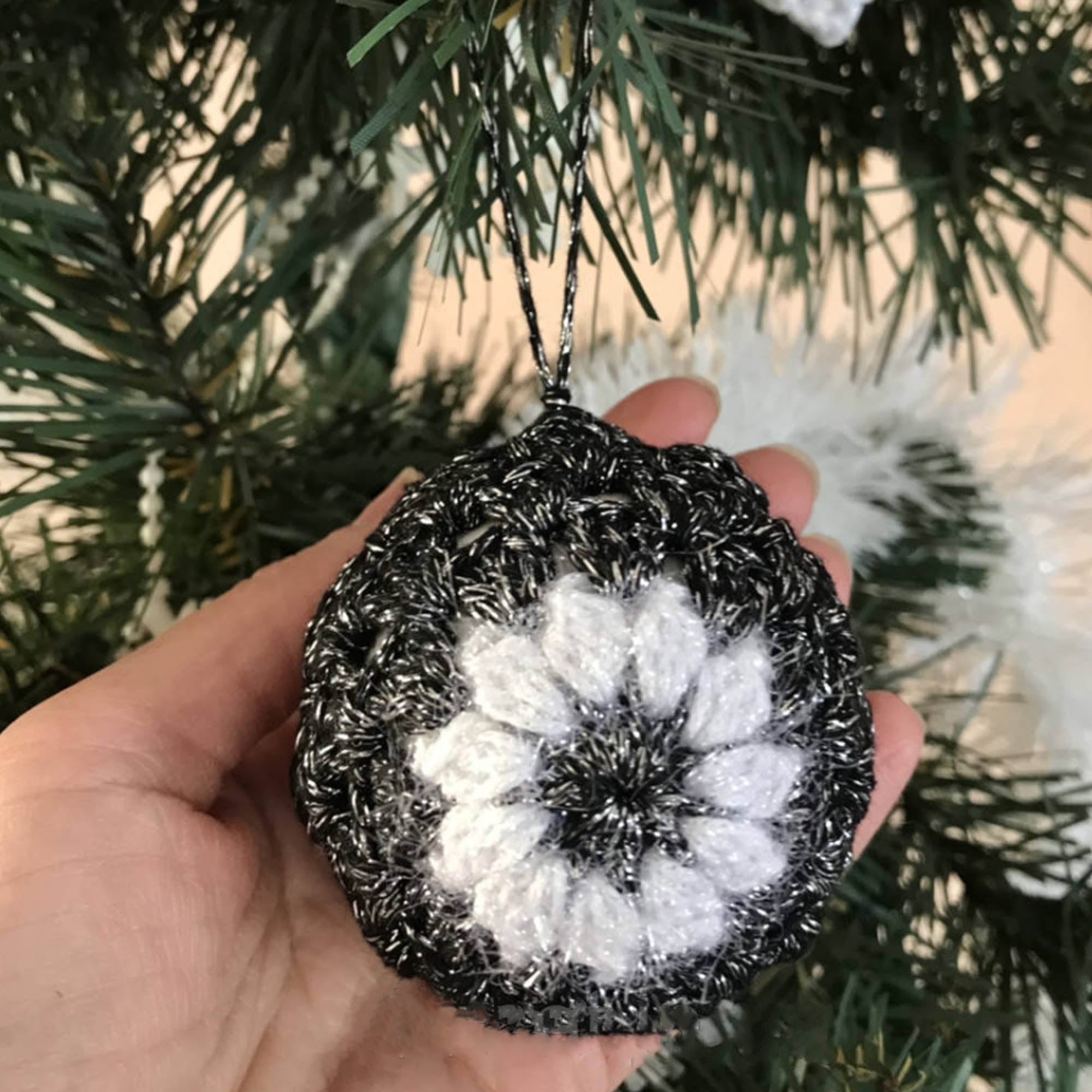 Новогодний декор ШАР, 7 см, черный