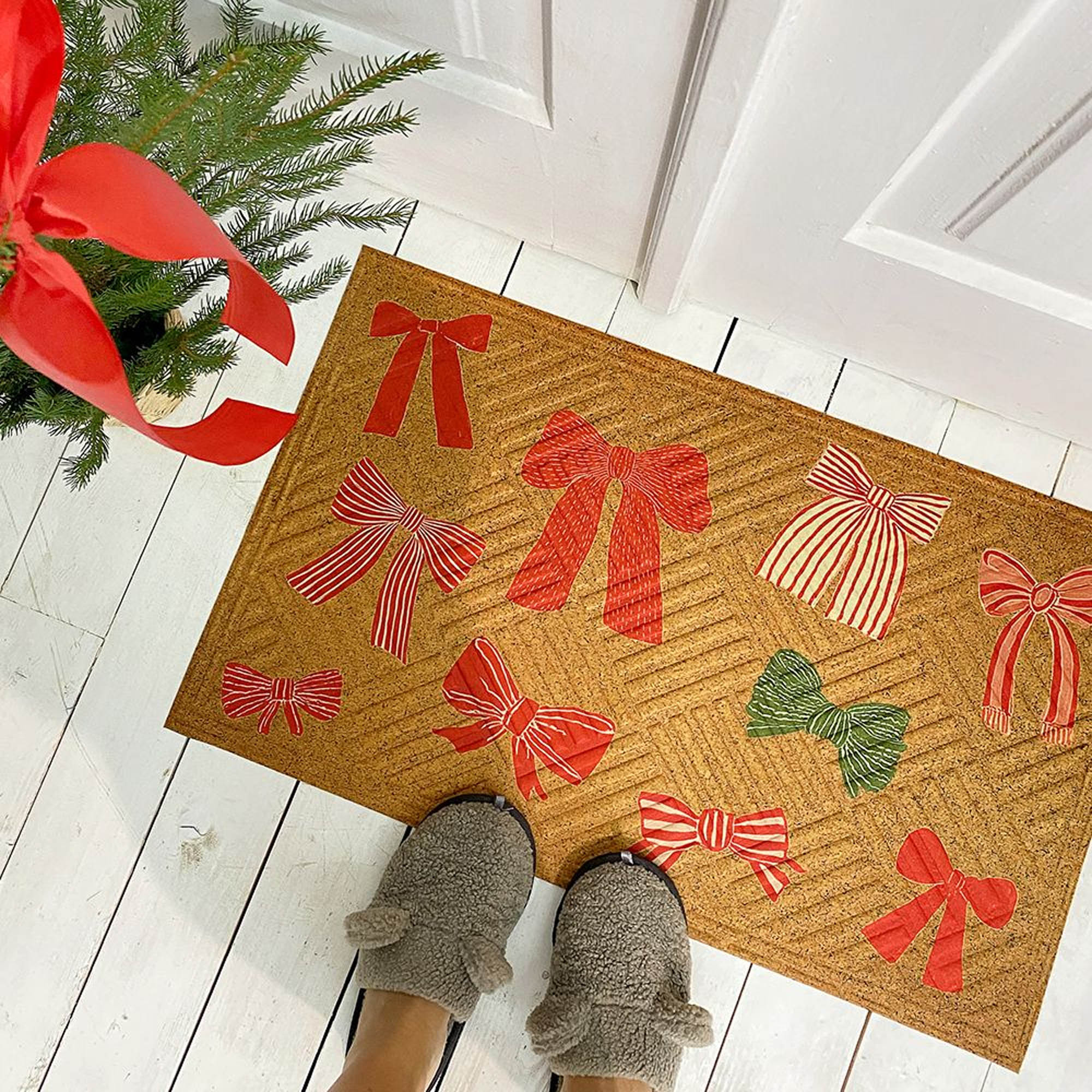 Коврик привратный с принтом БАНТИК