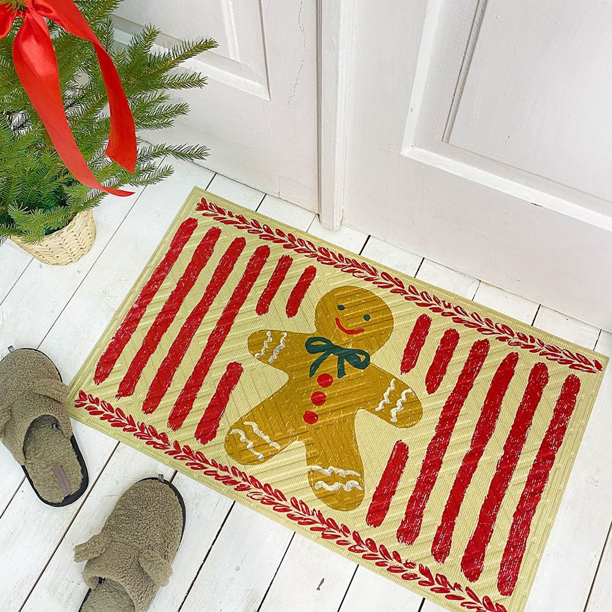 Коврик привратный с принтом ПРЯНИЧНЫЙ ЧЕЛОВЕЧЕК