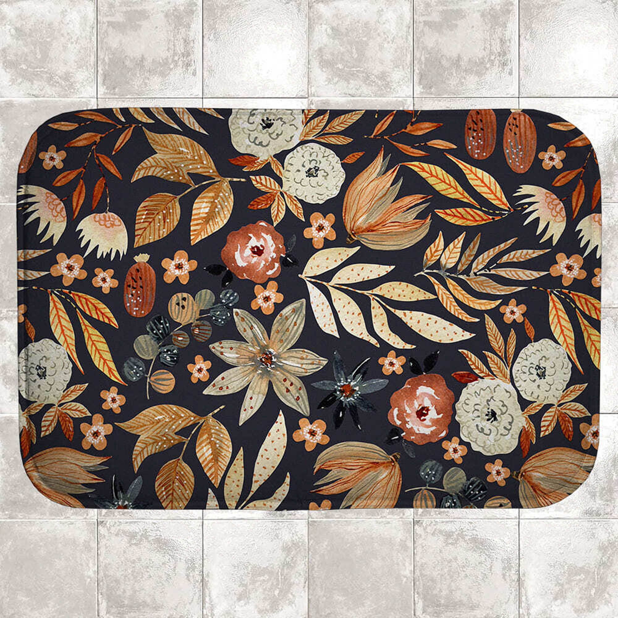 Коврик в ванную ОСЕННЫЕ ЦВЕТЫ