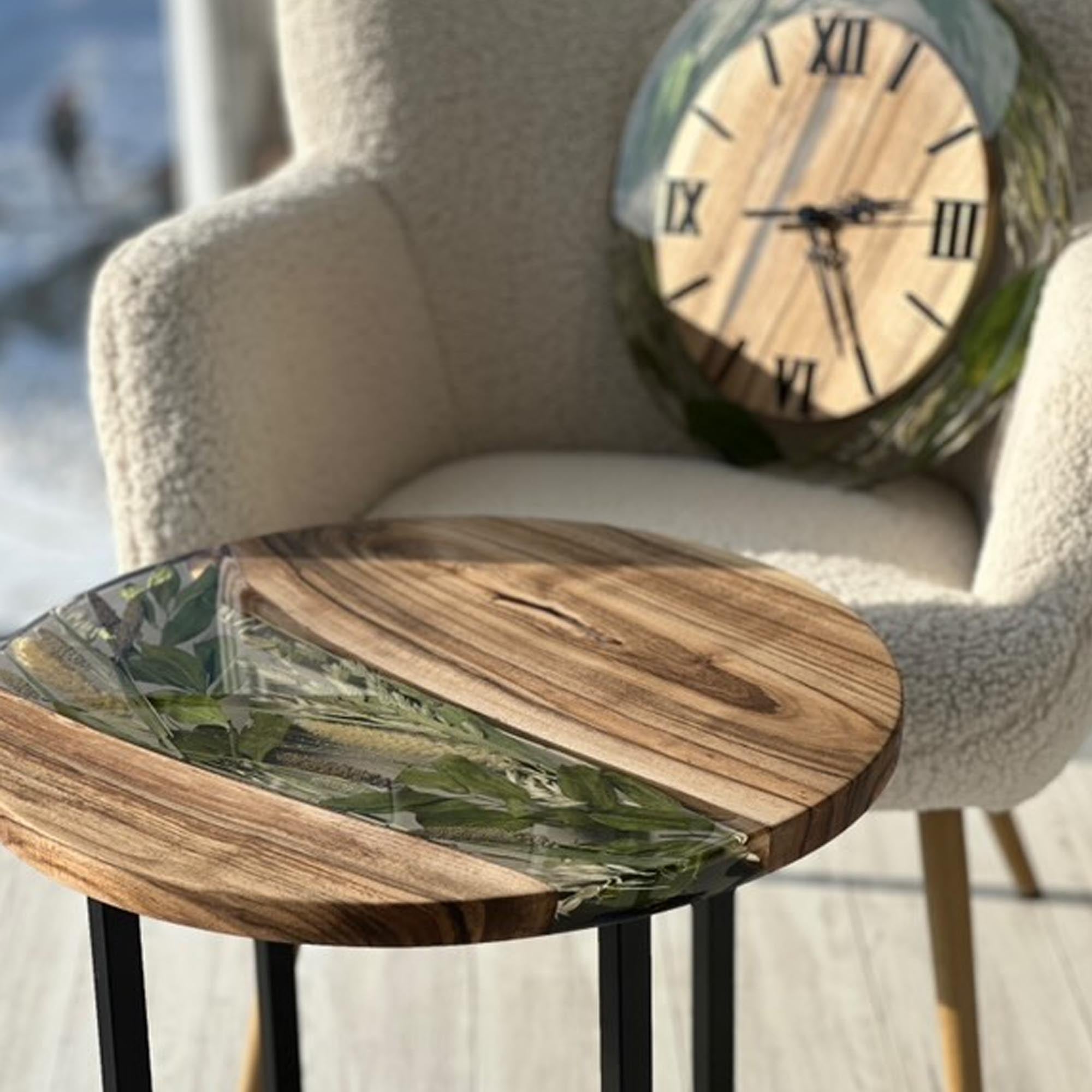 Набір ПРИРОДНІ МОТИВИ В ІНТЕР'ЄРІ, журнальний столик та годинник