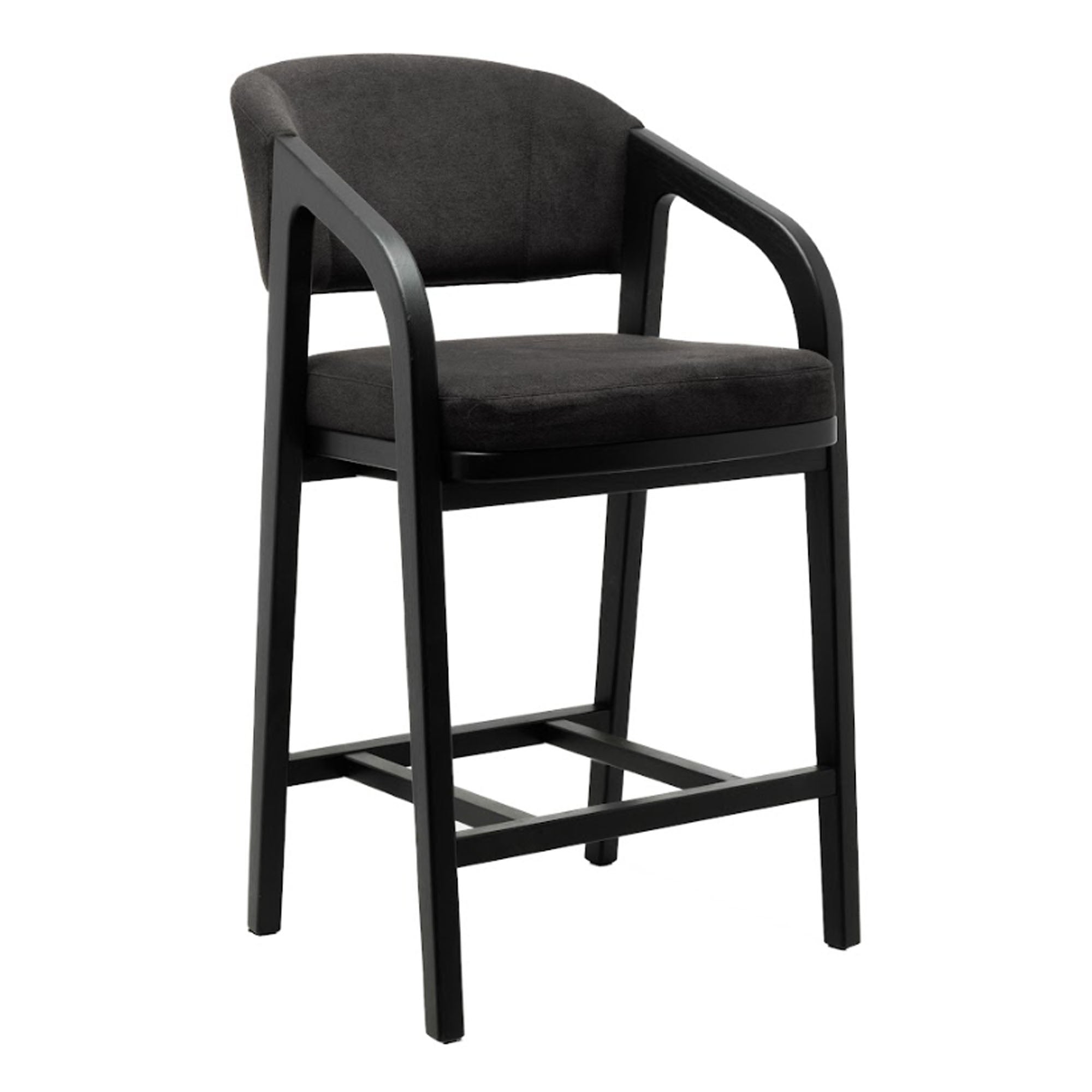 Напівбарне крісло OTIS з дуба, чорний