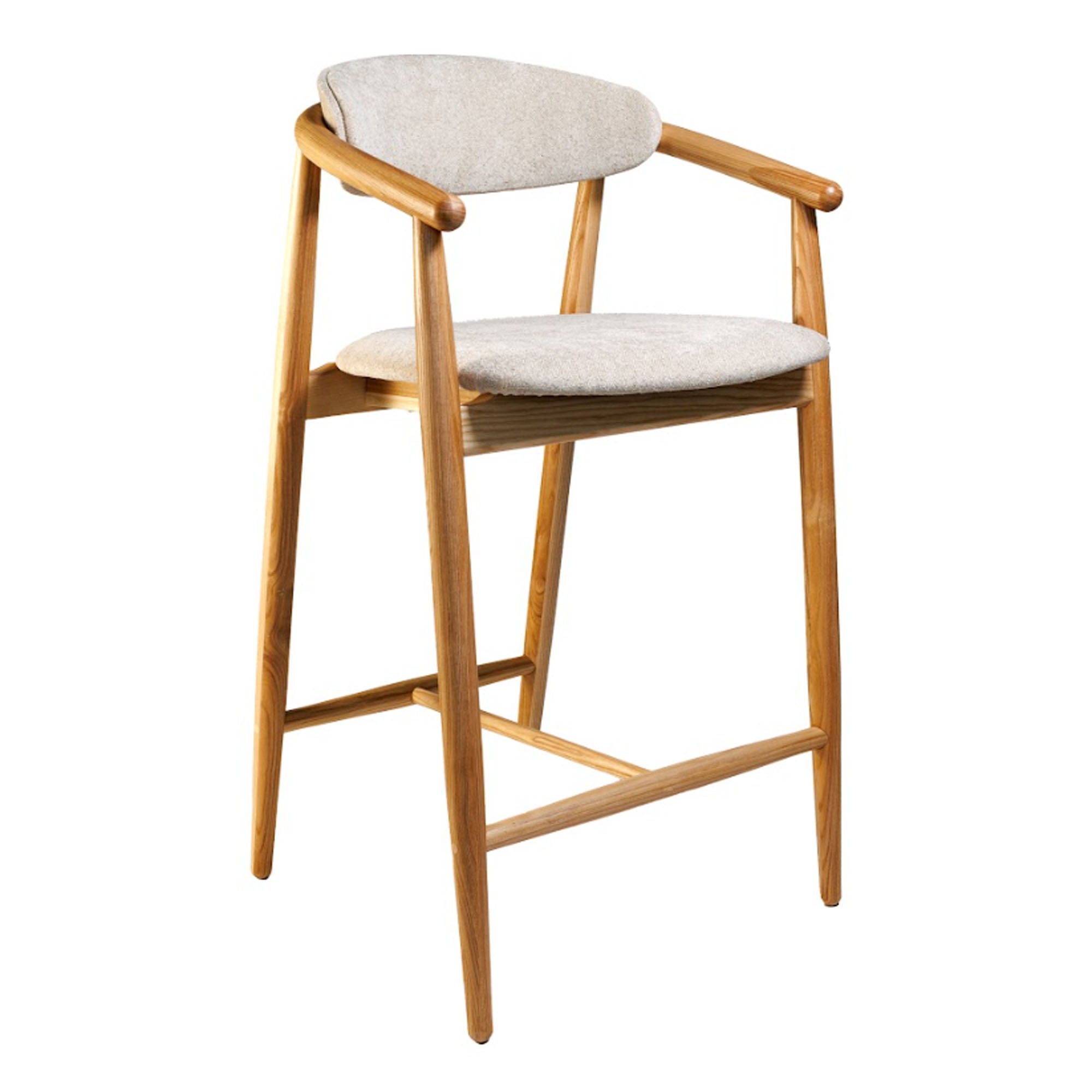 Напівбарний стілець MAMONT SOFT з ясена, натуральний