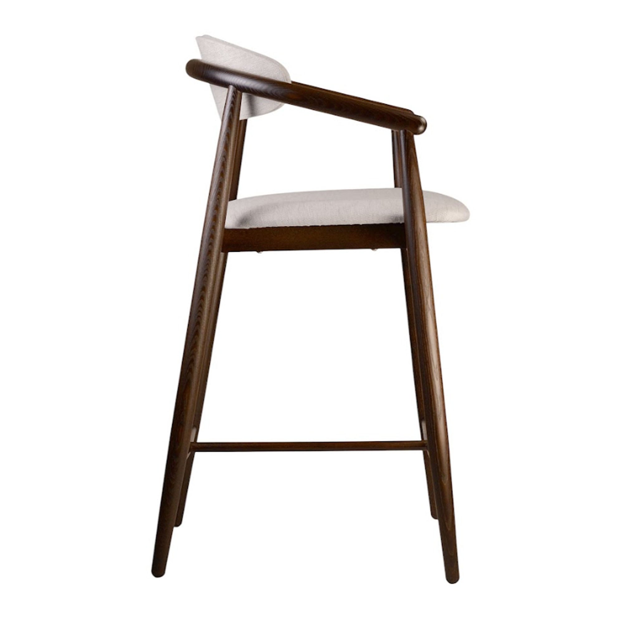 Напівбарний стілець MAMONT SOFT з ясена, темний горіх