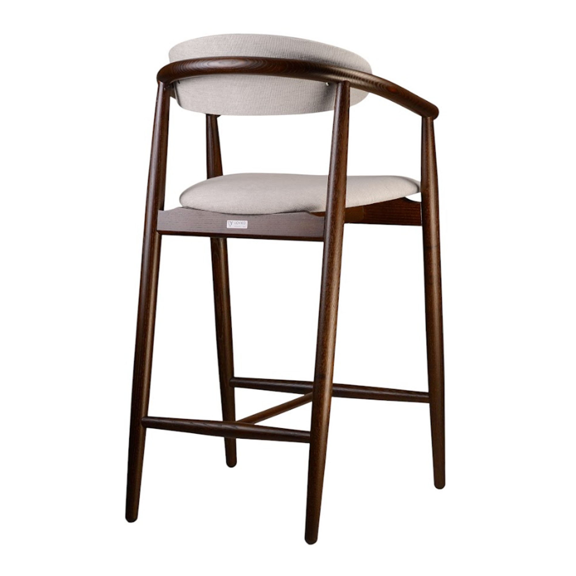 Напівбарний стілець MAMONT SOFT з ясена, темний горіх