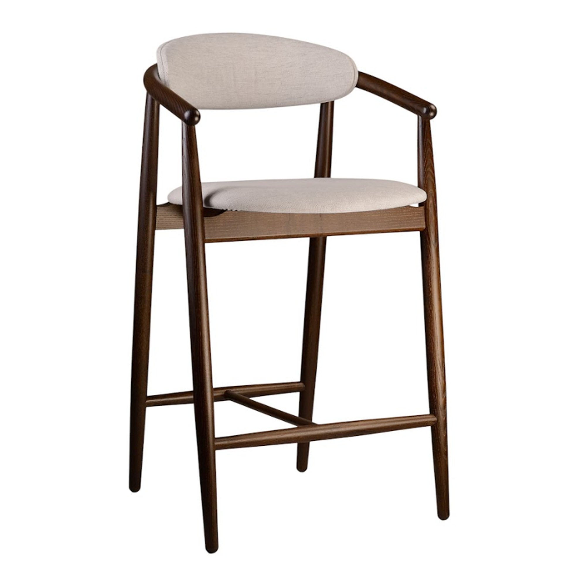 Напівбарний стілець MAMONT SOFT з ясена, темний горіх