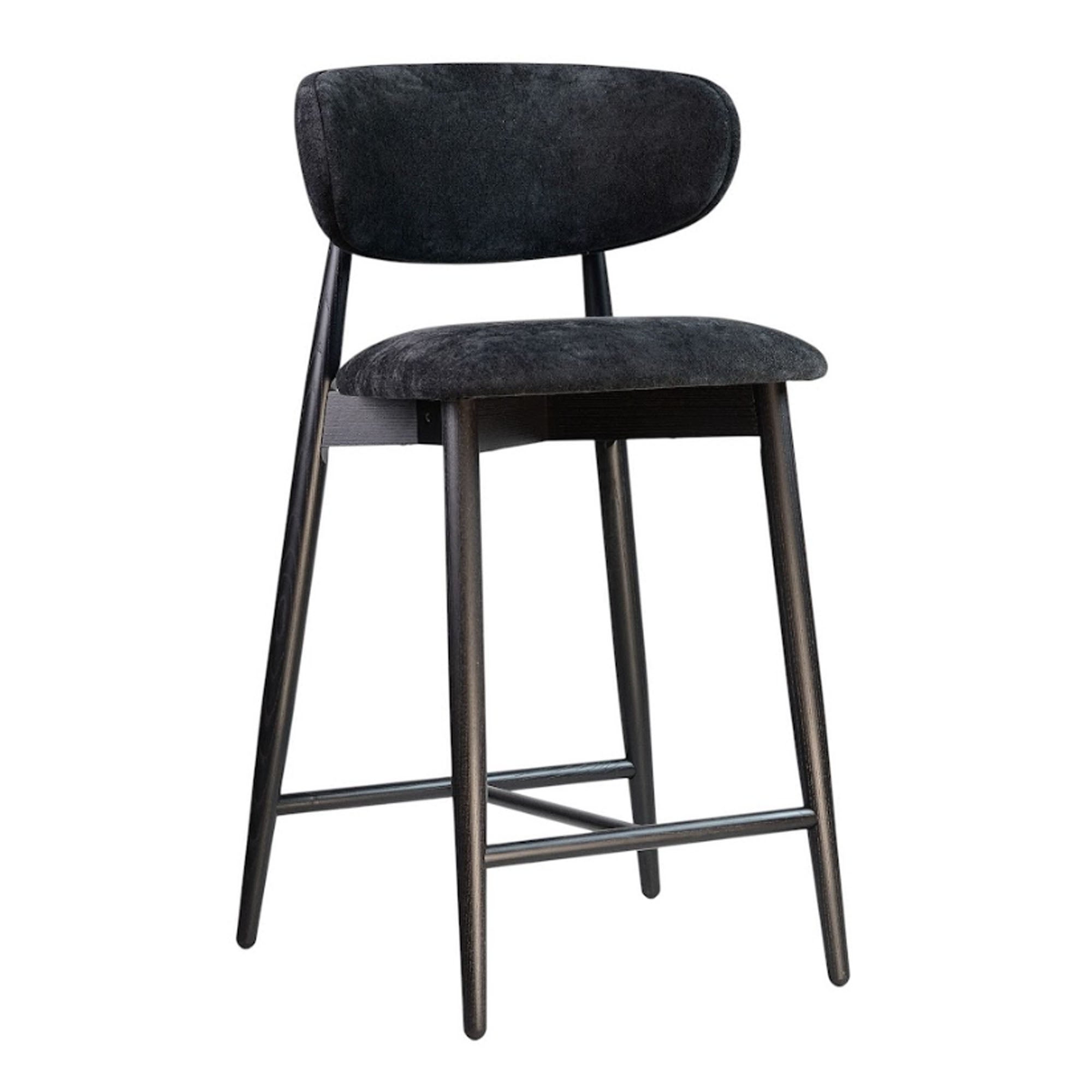 Напівбарний стілець PANDA NEW з ясена, чорний