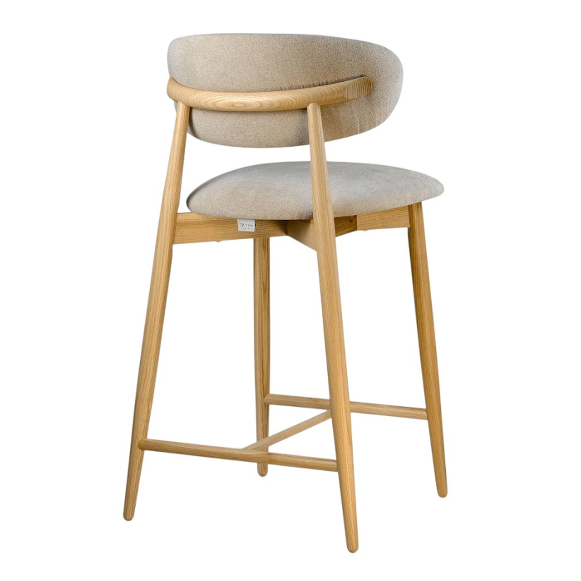 Напівбарний стілець PANDA NEW з ясена, натуральний