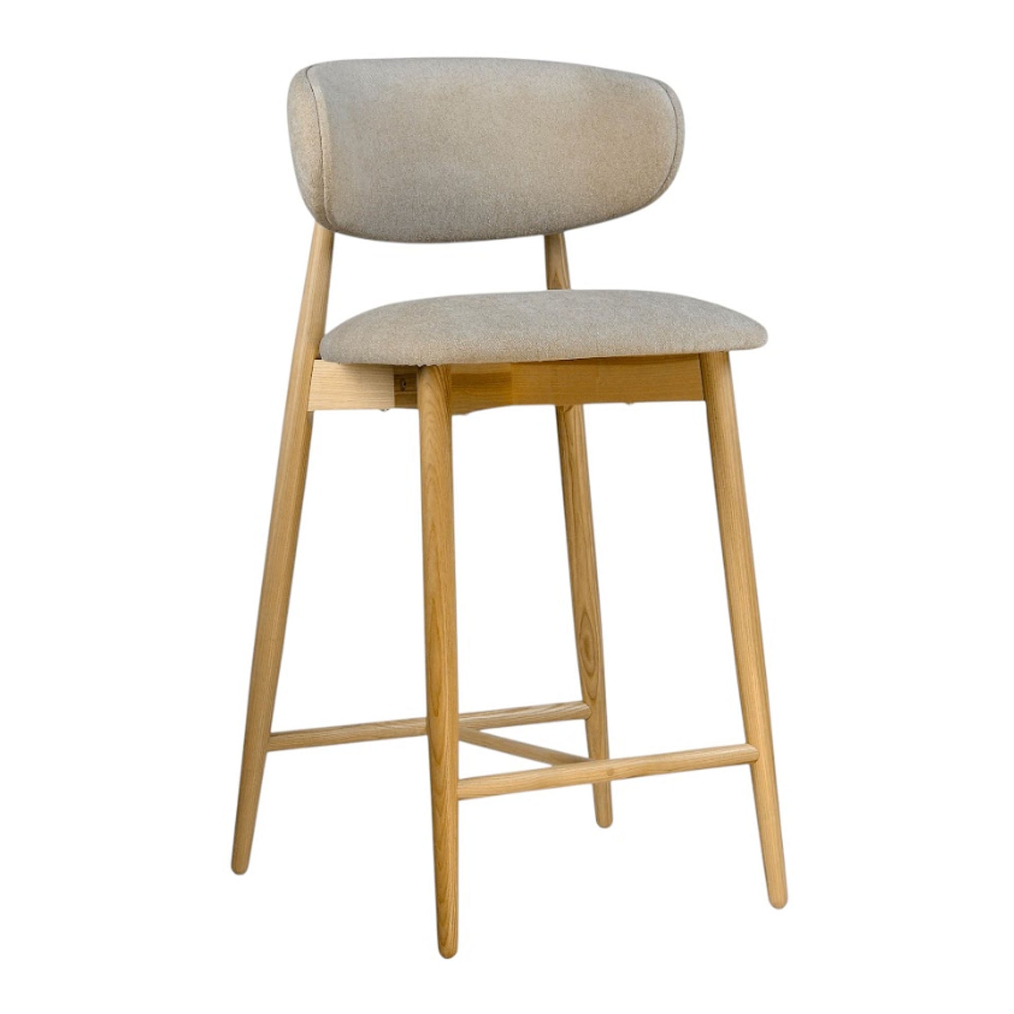 Напівбарний стілець PANDA NEW з ясена, натуральний