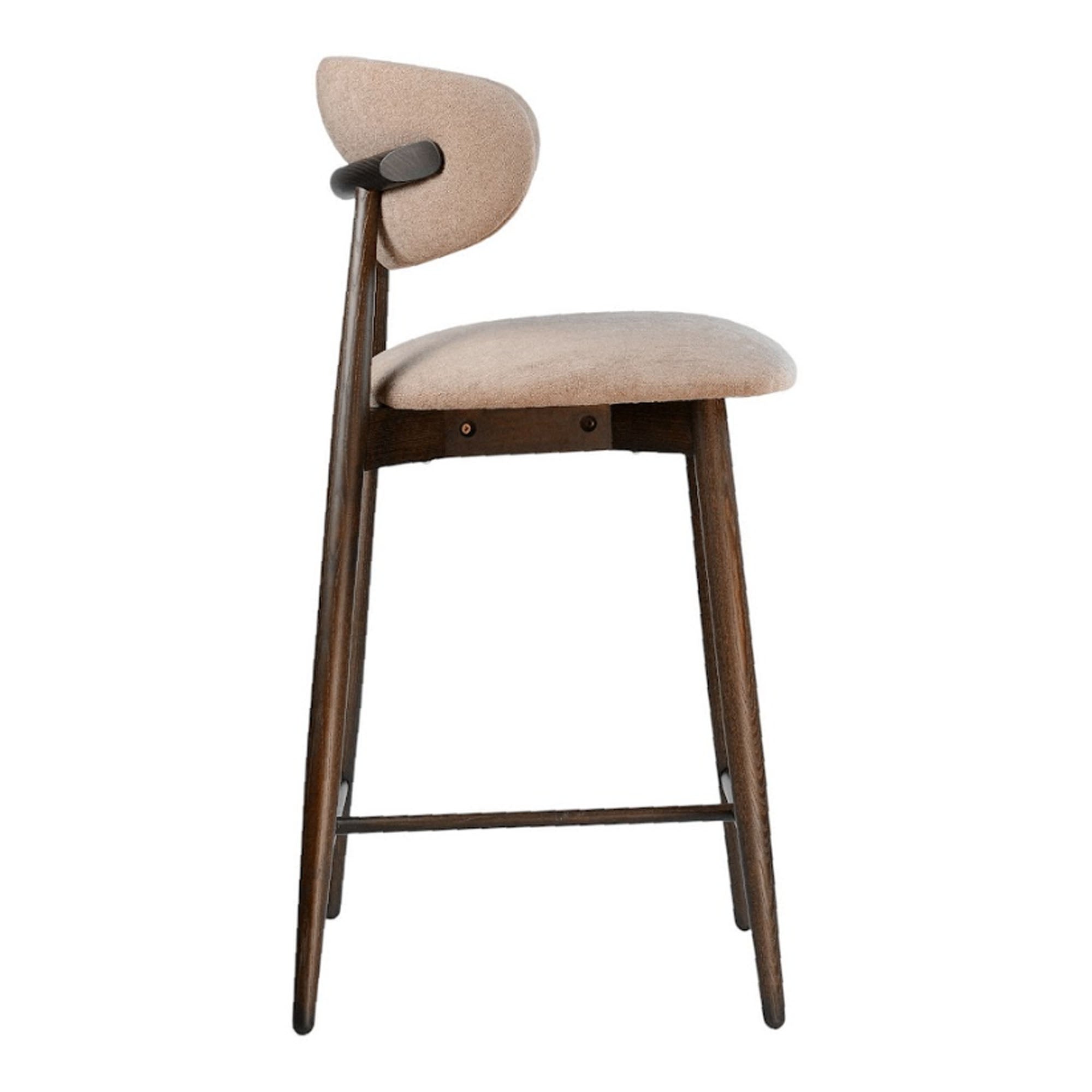 Напівбарний стілець PANDA NEW з ясена, темний горіх