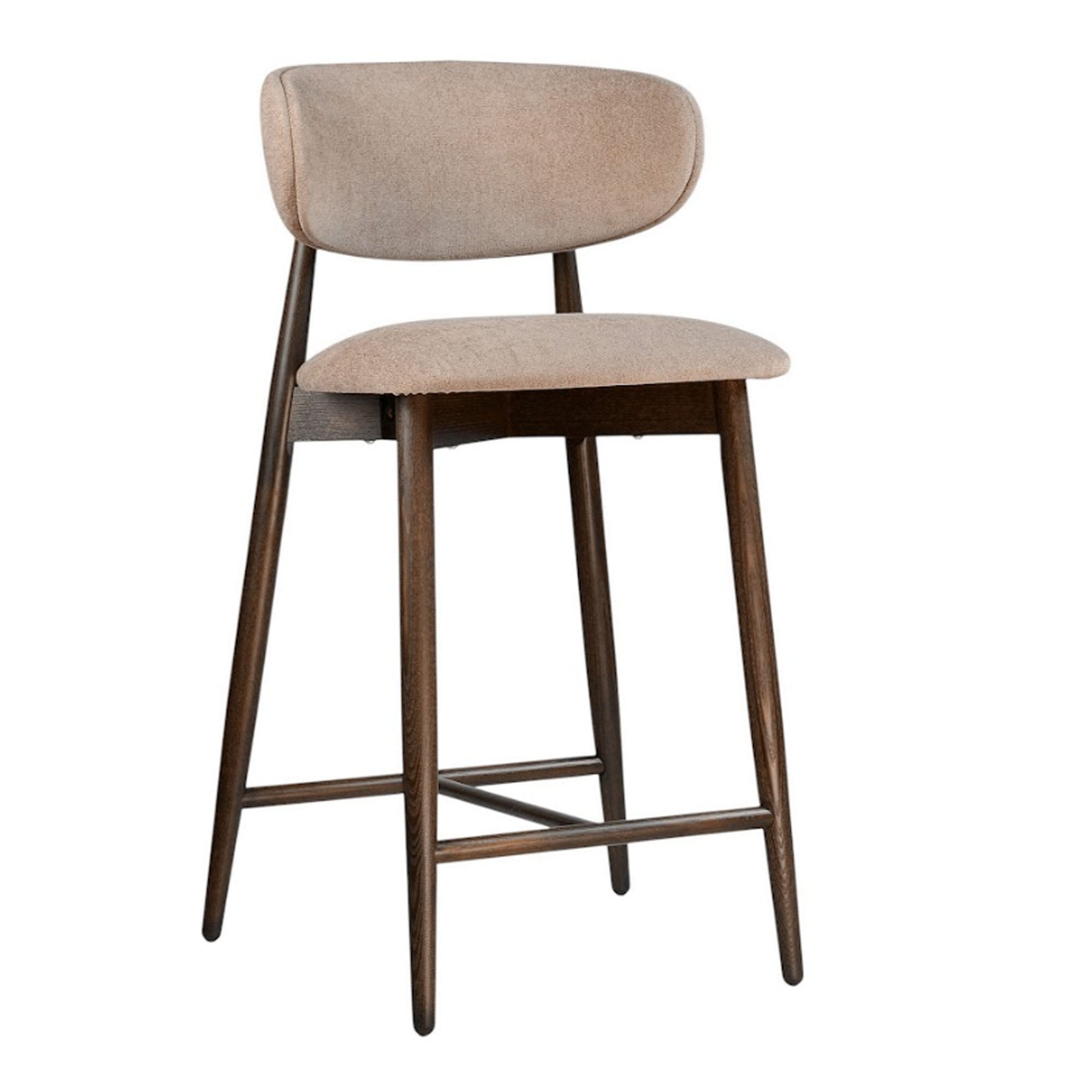 Напівбарний стілець PANDA NEW з ясена, темний горіх