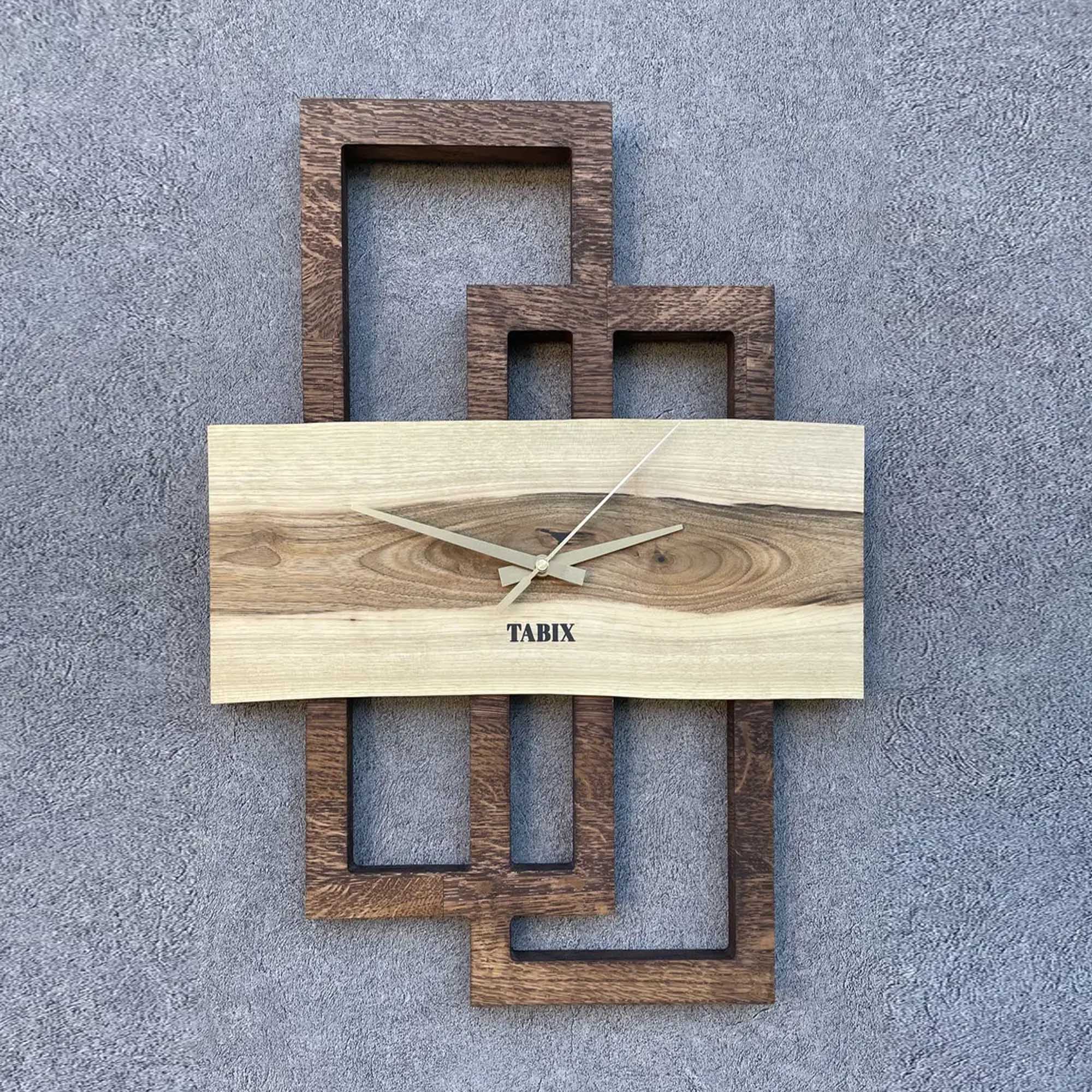 Настінний годинник ABSTRACTION, дубовий - зображення 1