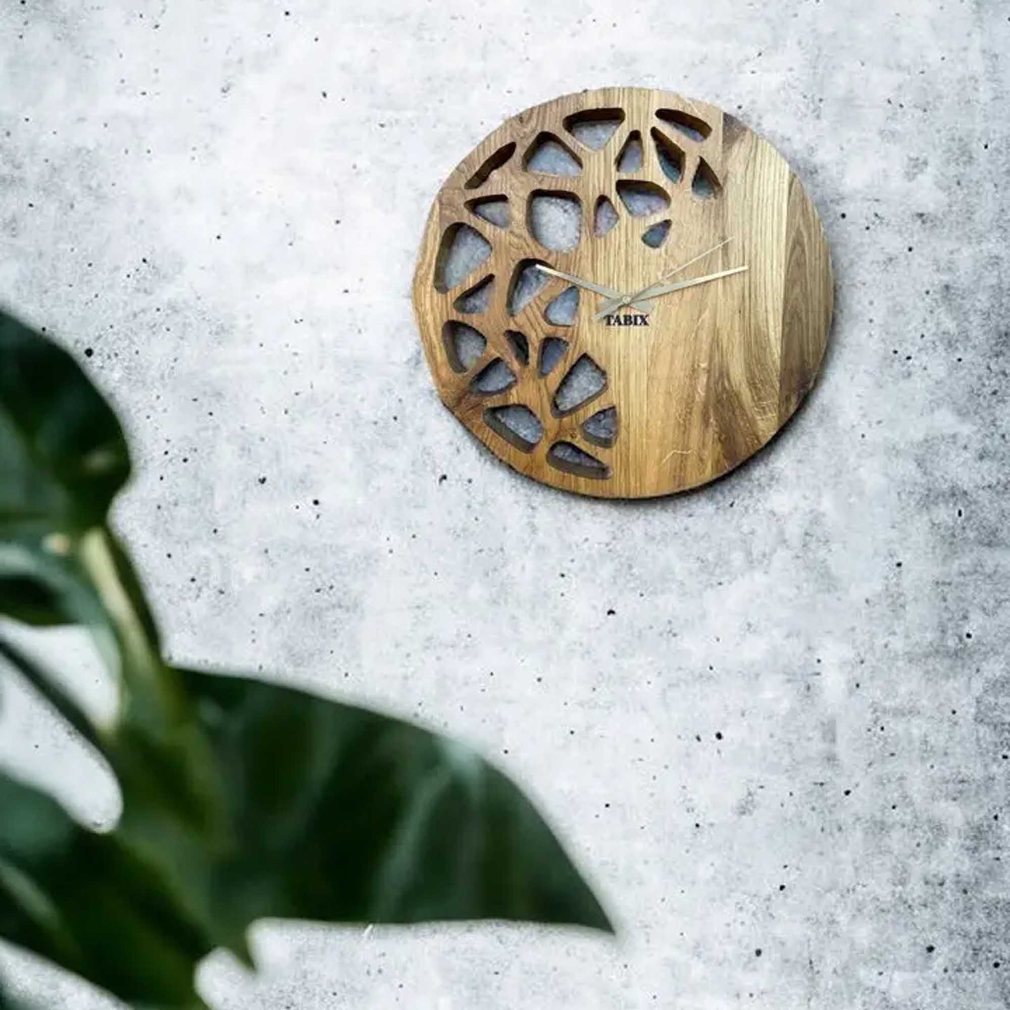 Настінний годинник CHEESE, дубовий - зображення 2