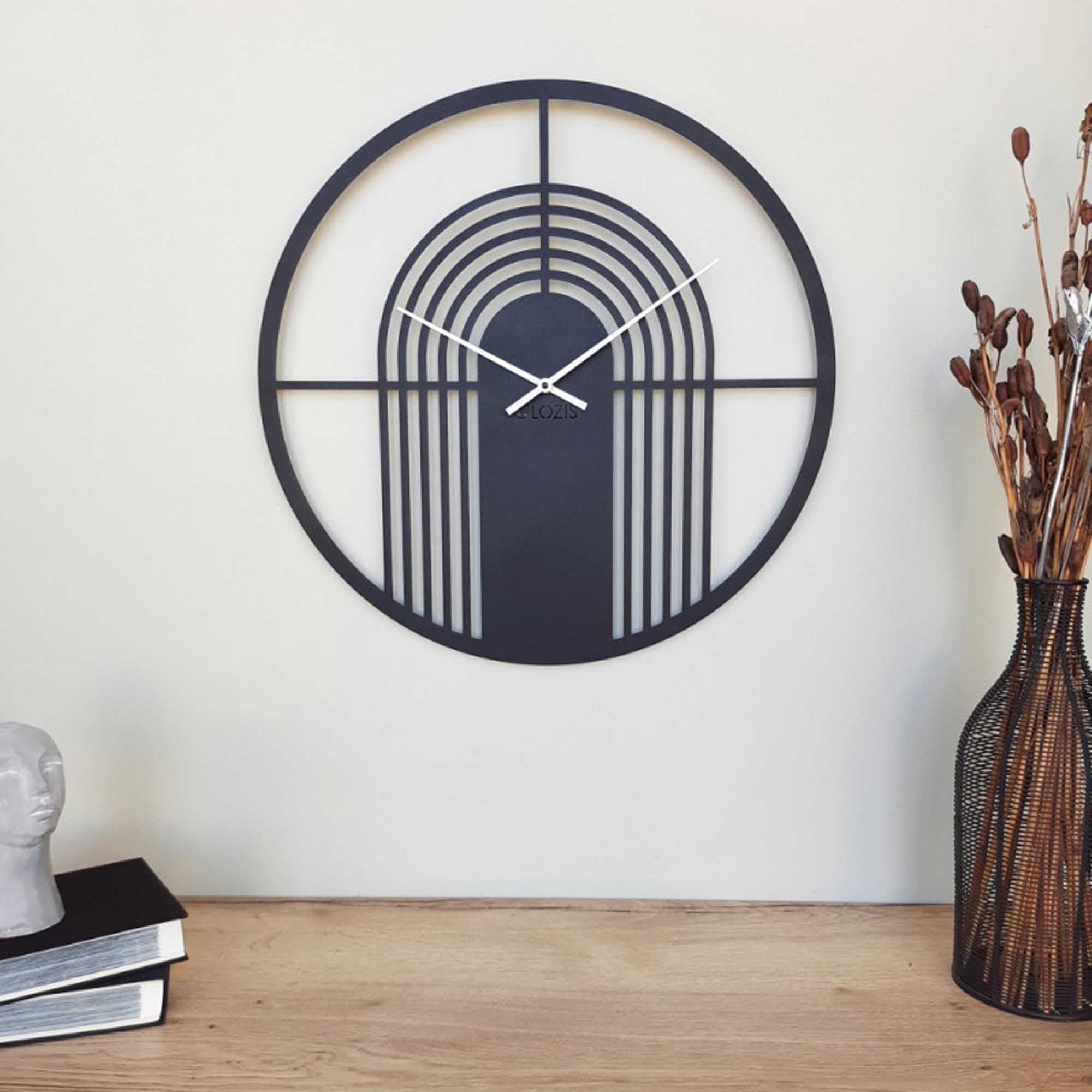 Настінний годинник GLOZIS ARCH BLACK - зображення 2