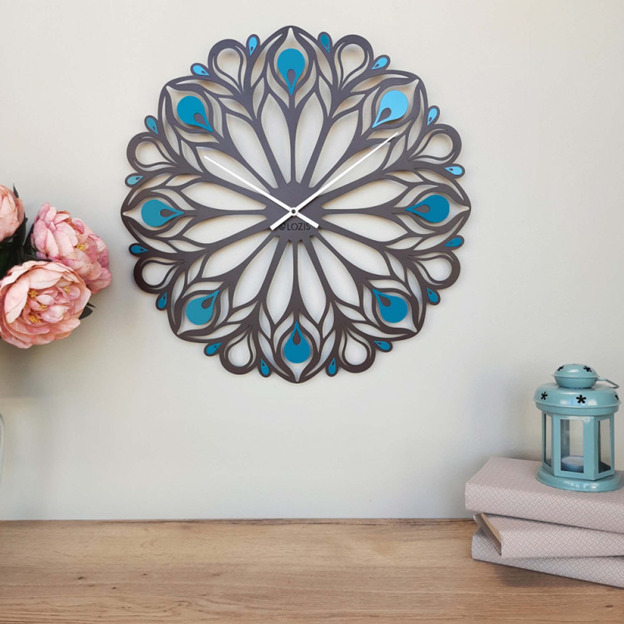 Настінний годинник GLOZIS PEACOCK FEATHER - зображення 2