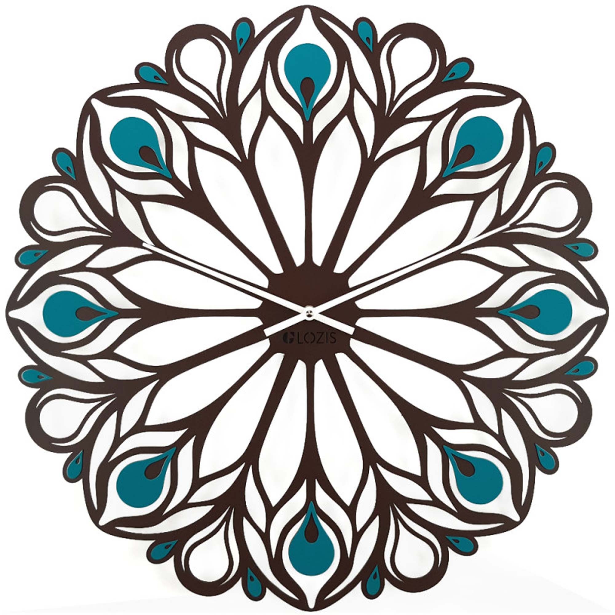 Настінний годинник GLOZIS PEACOCK FEATHER - зображення 1