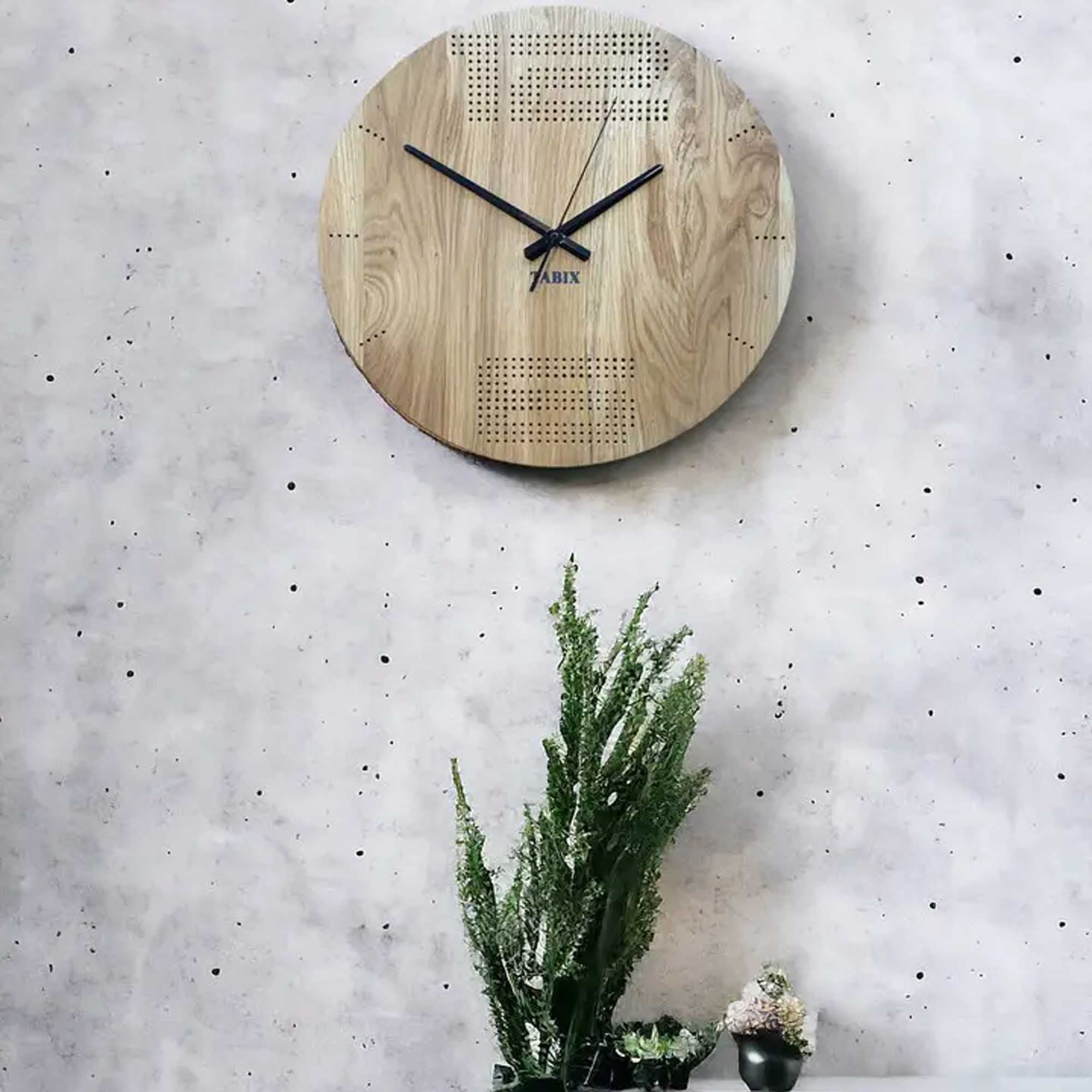 Настінний годинник POINT DESIGN, дубовий - зображення 2