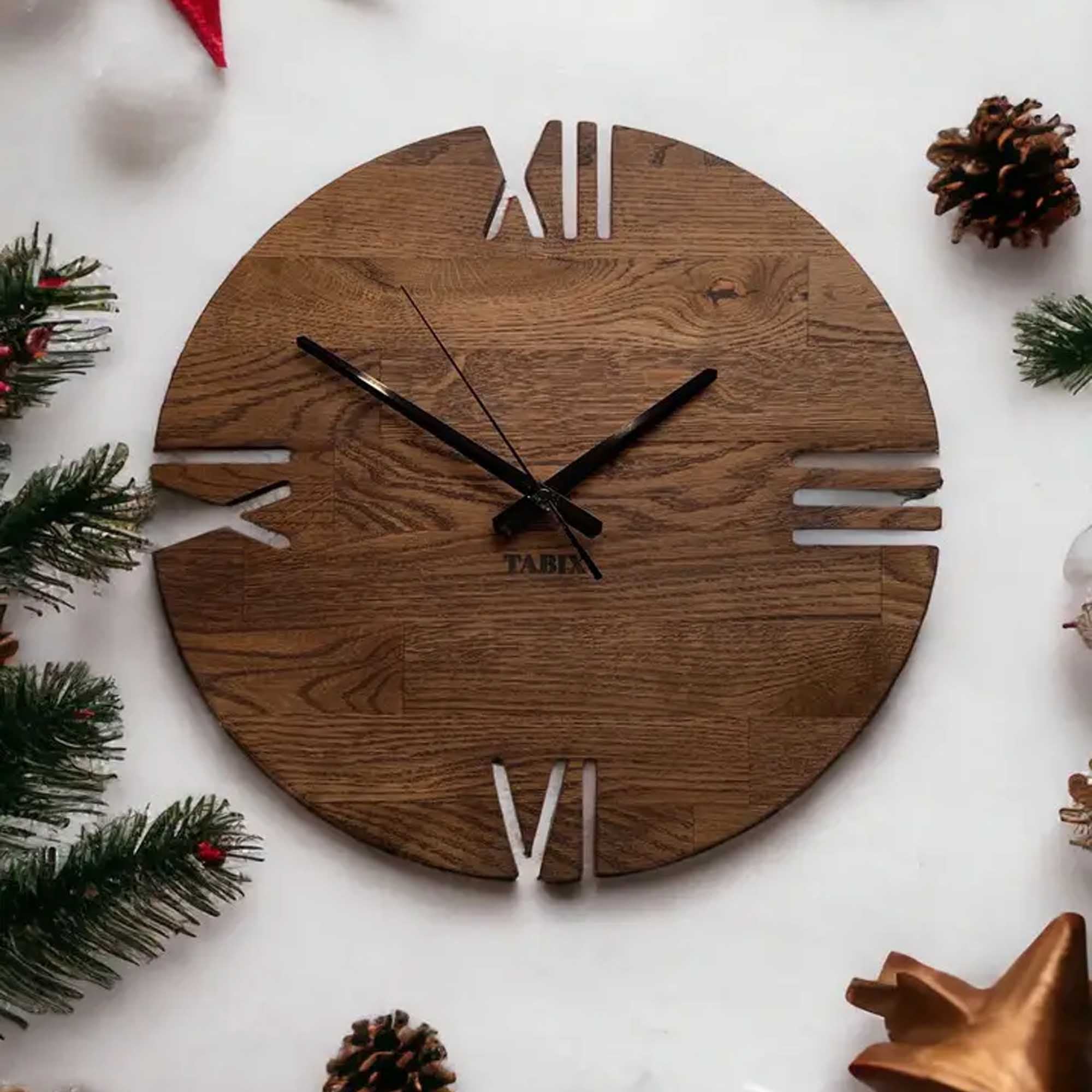 Настінний годинник РИМСЬКИЙ, дубовий - зображення 1