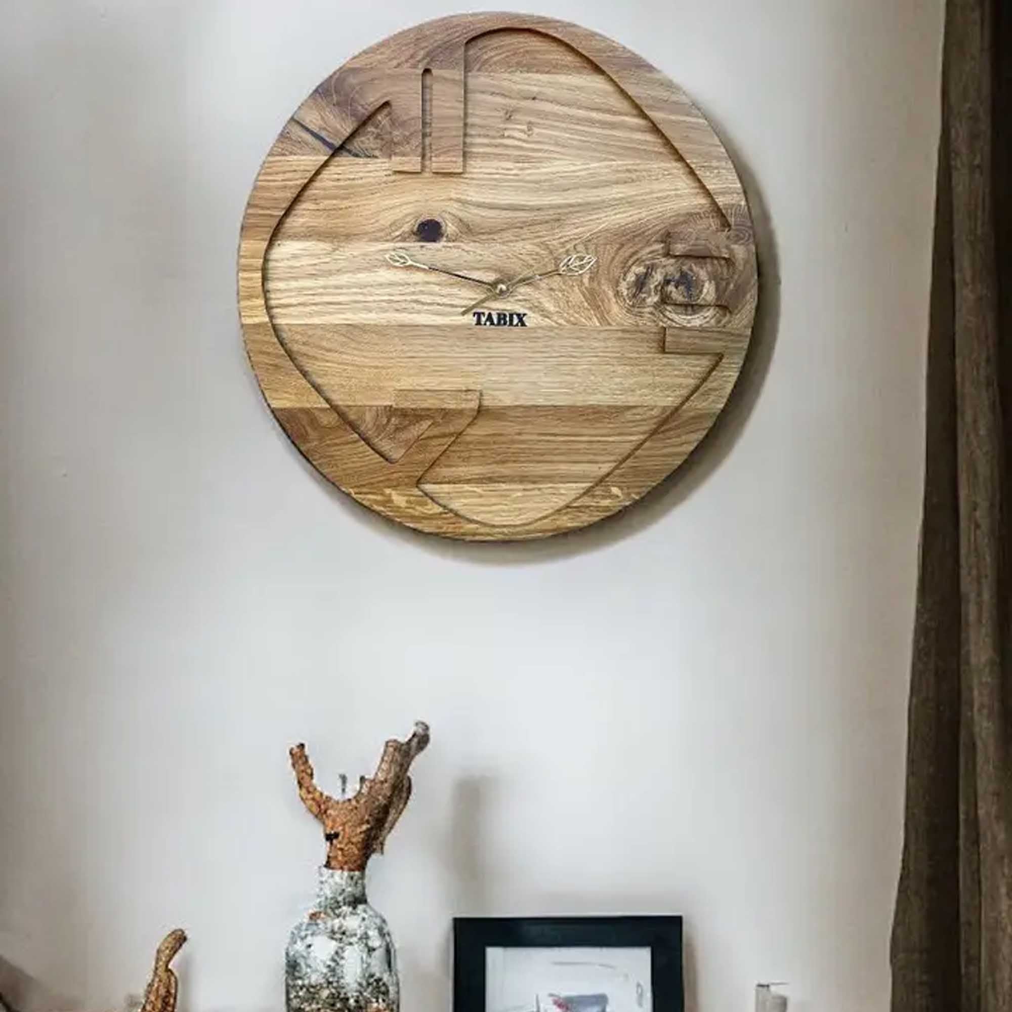 Настінний годинник UNIQUENESS, дубовий - зображення 2