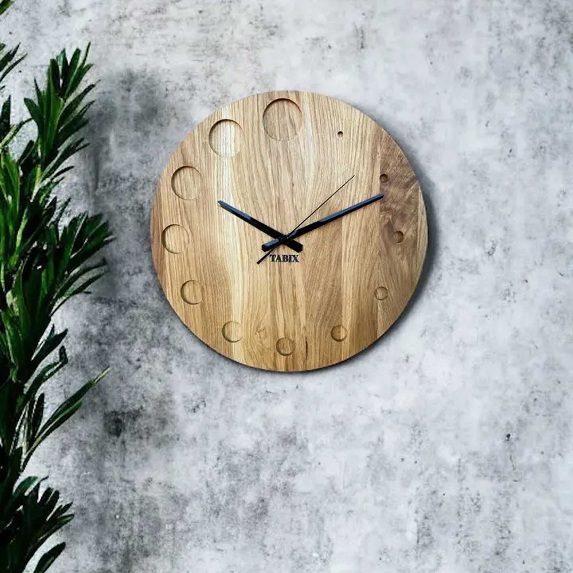 Настінний годинник WOODEN SERENITY, дубовий - зображення 2