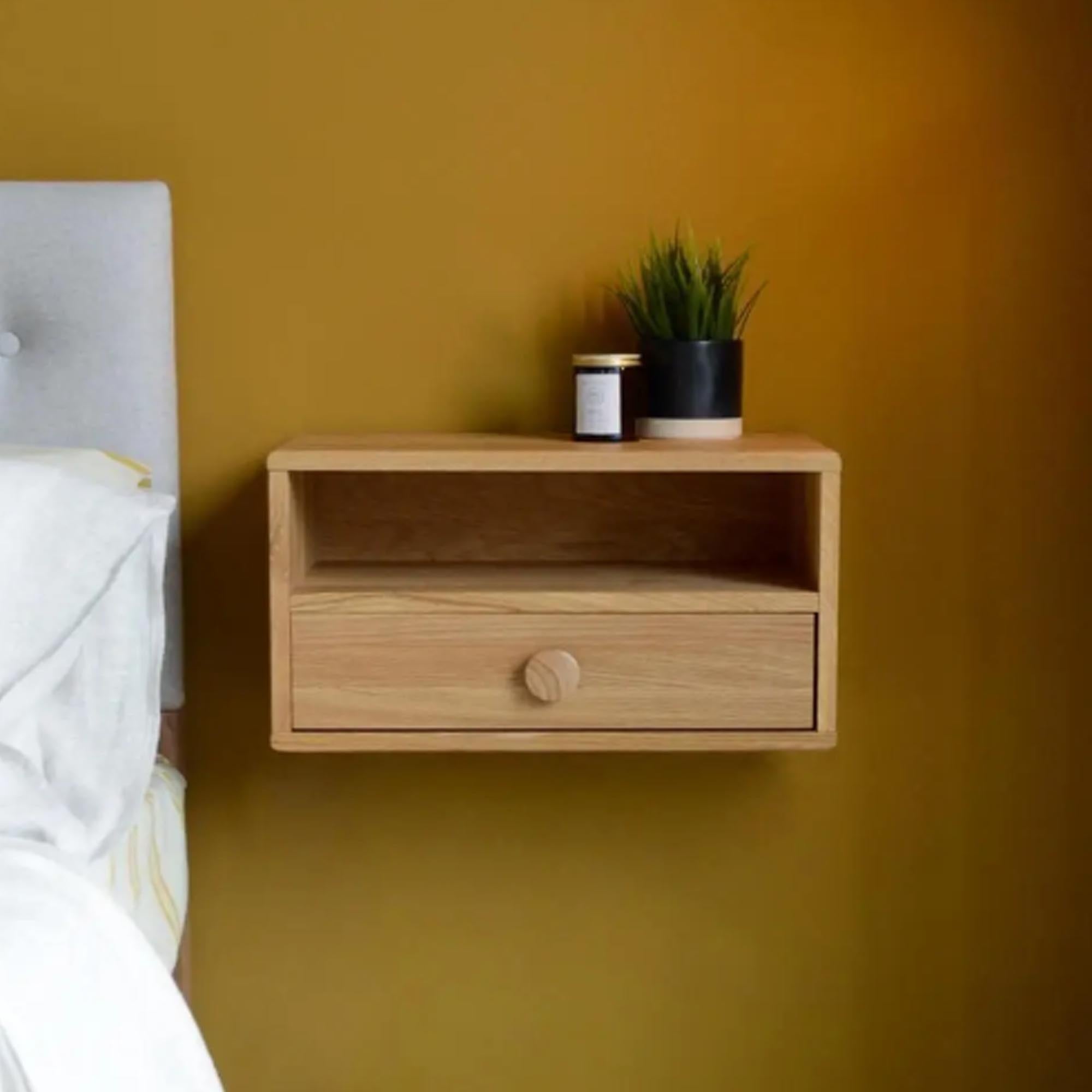 Навісна приліжкова тумба OAK RING, дуб