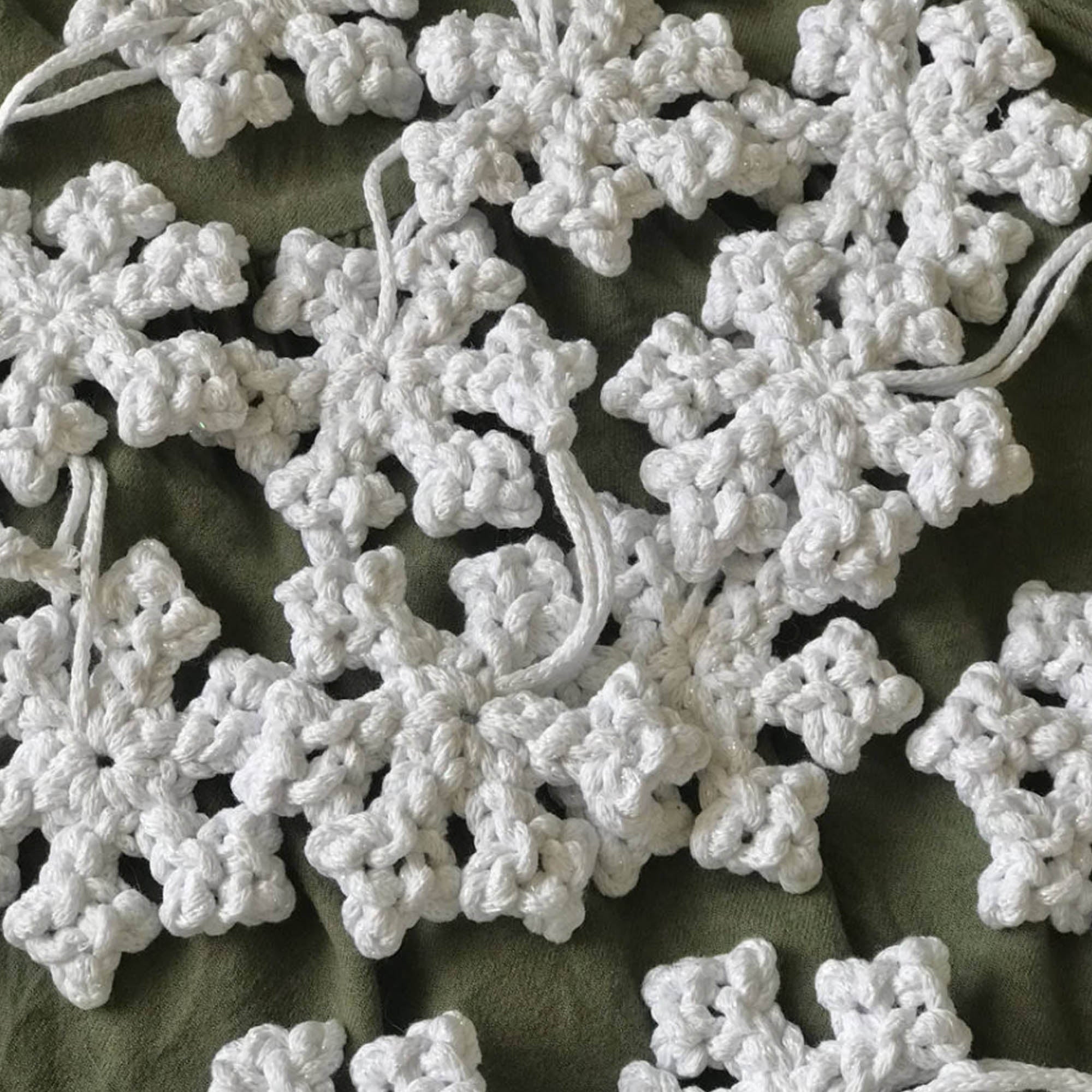 Новогодний декор СНЕЖИНКИ, 10 шт, белый