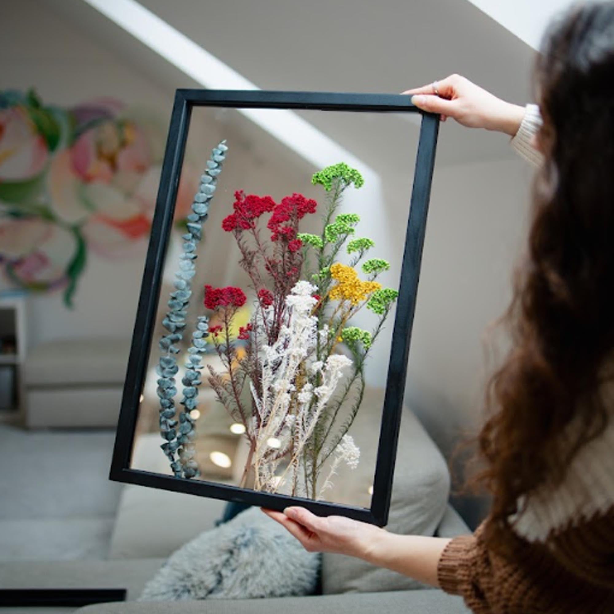 Панно КОЛЬОРИ ЛІТА з сухоцвітами - зображення 2